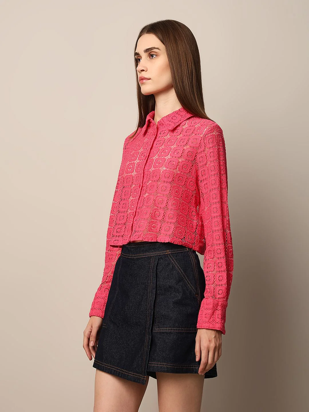 Pink Crochet Shirt - Image 5
