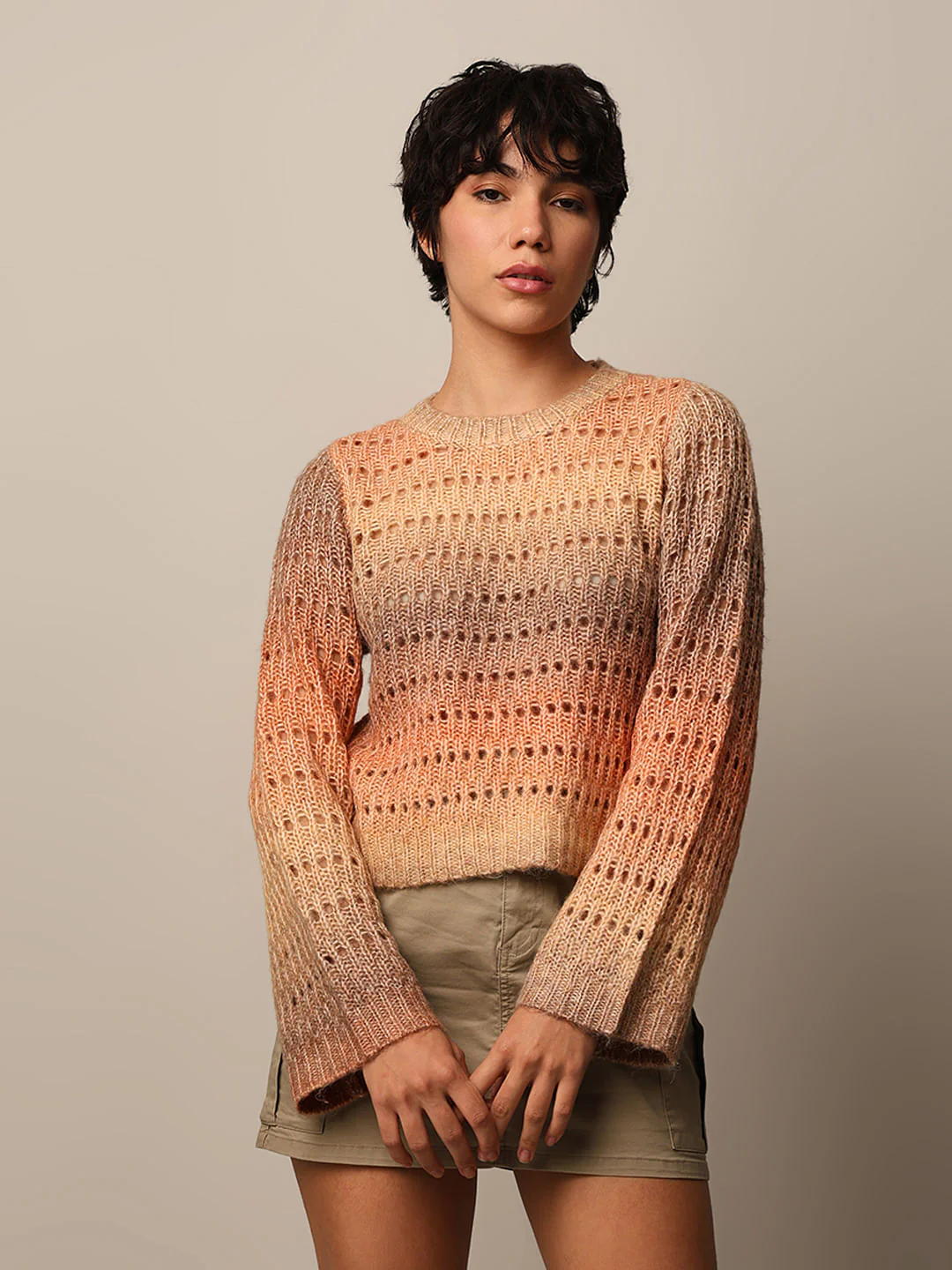 Beige Cut-Work Pullover - Image 5