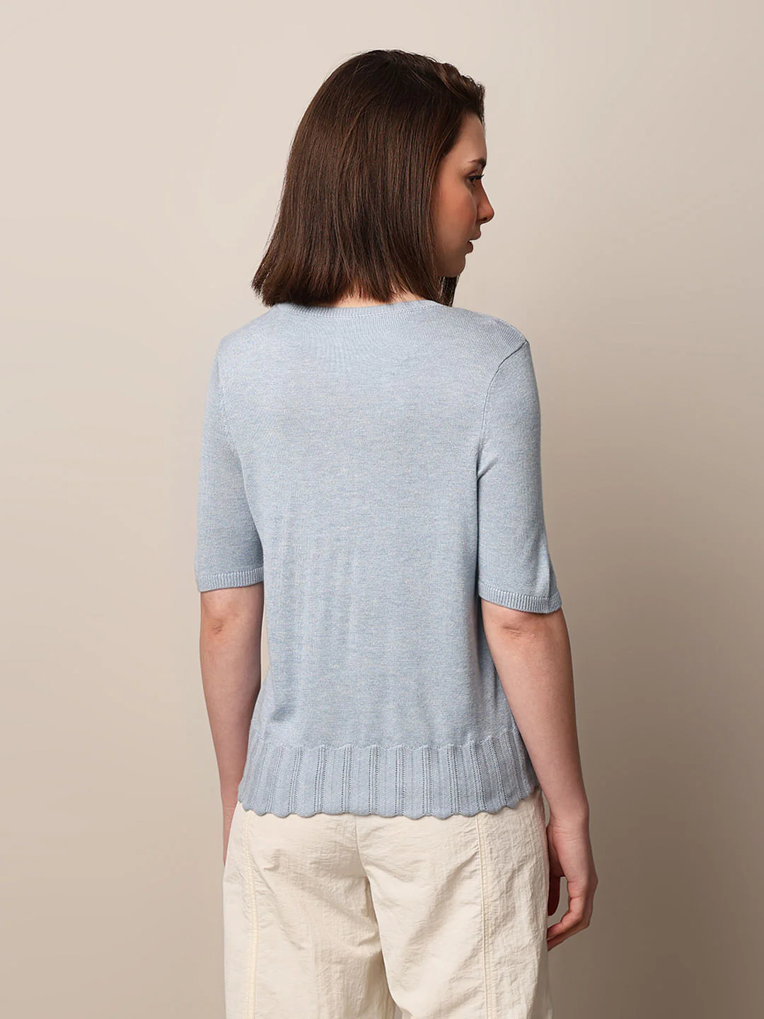 Cashmere Blue O-Neck Pullover - Image 6