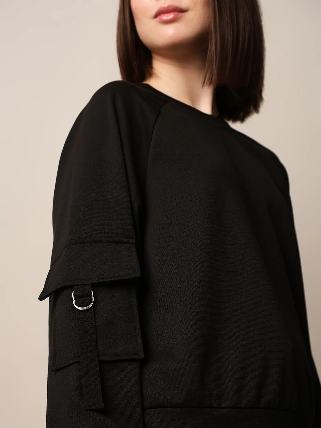 Black Loose Fit Co-Ord Set Sweatshirt - Image 4