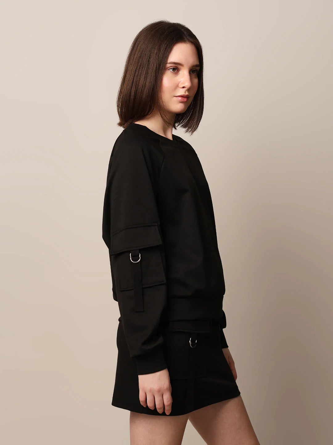 Black Loose Fit Co-Ord Set Sweatshirt - Image 5