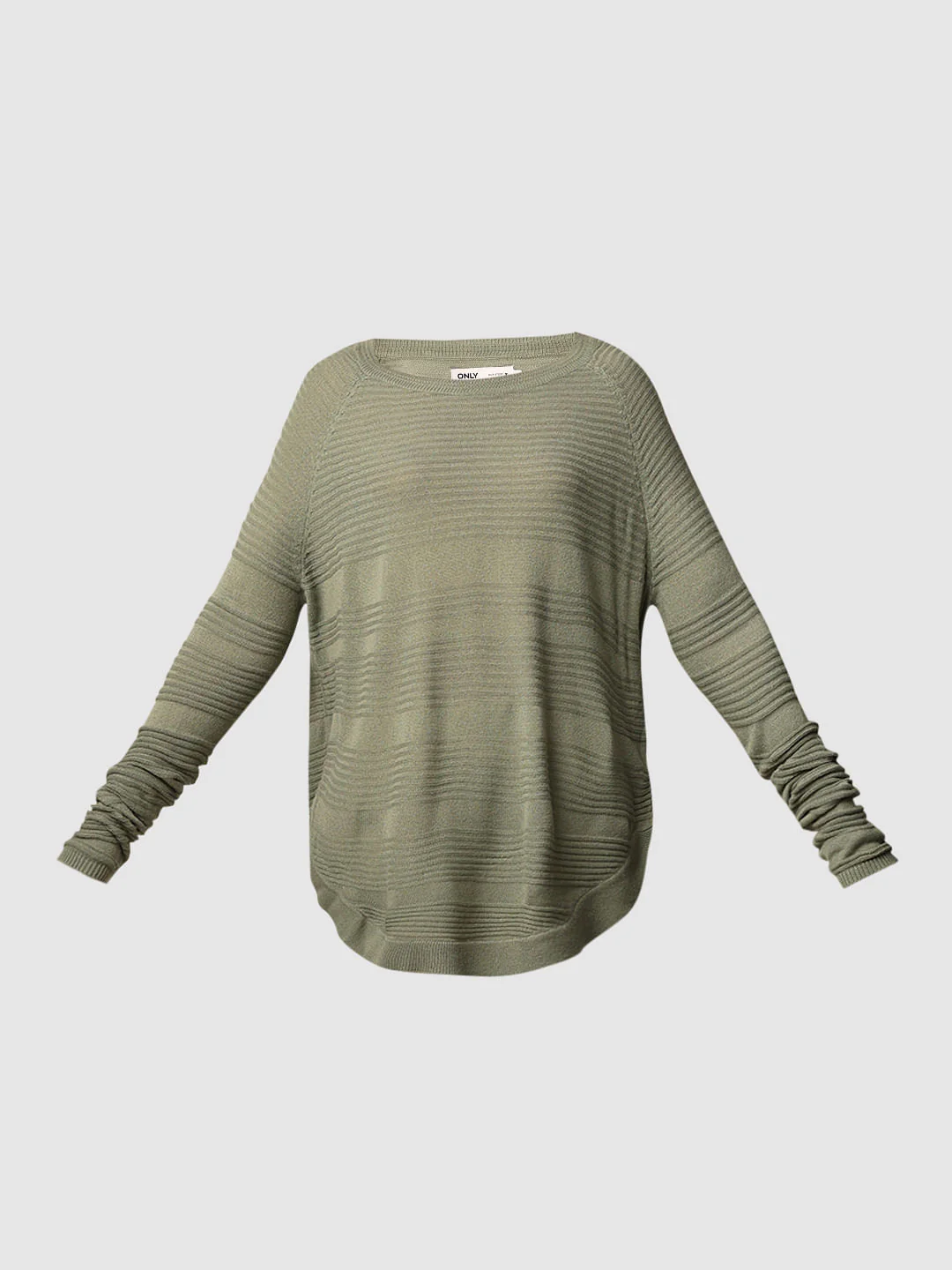 Green Structured Knit Pullover - Image 7