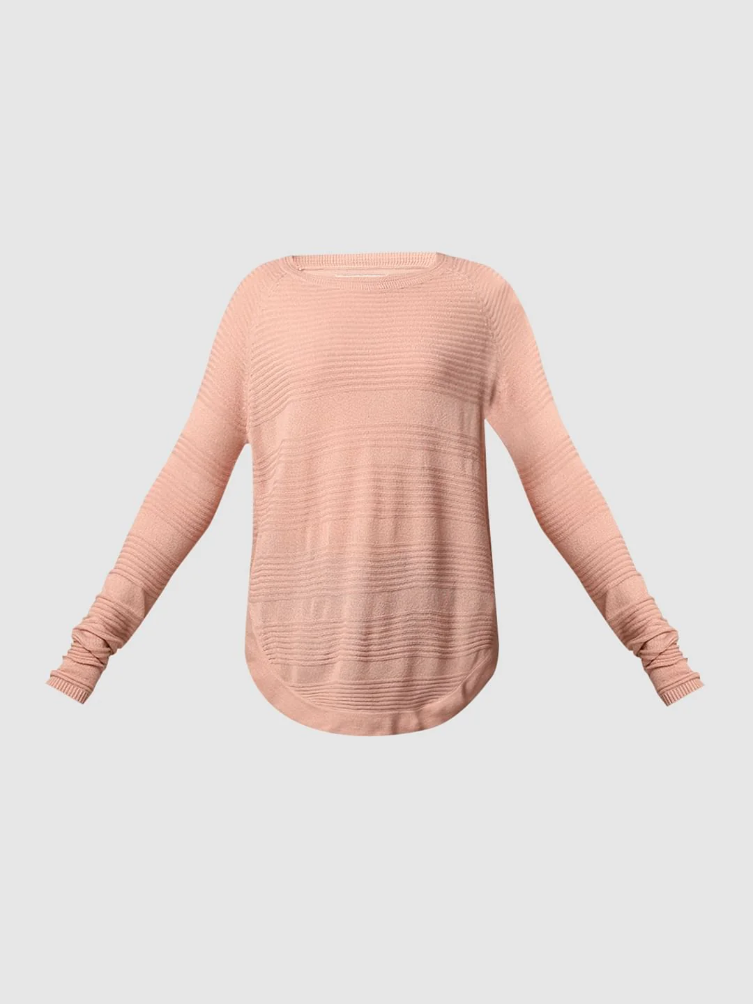 Pink Structured Knit Pullover - Image 7