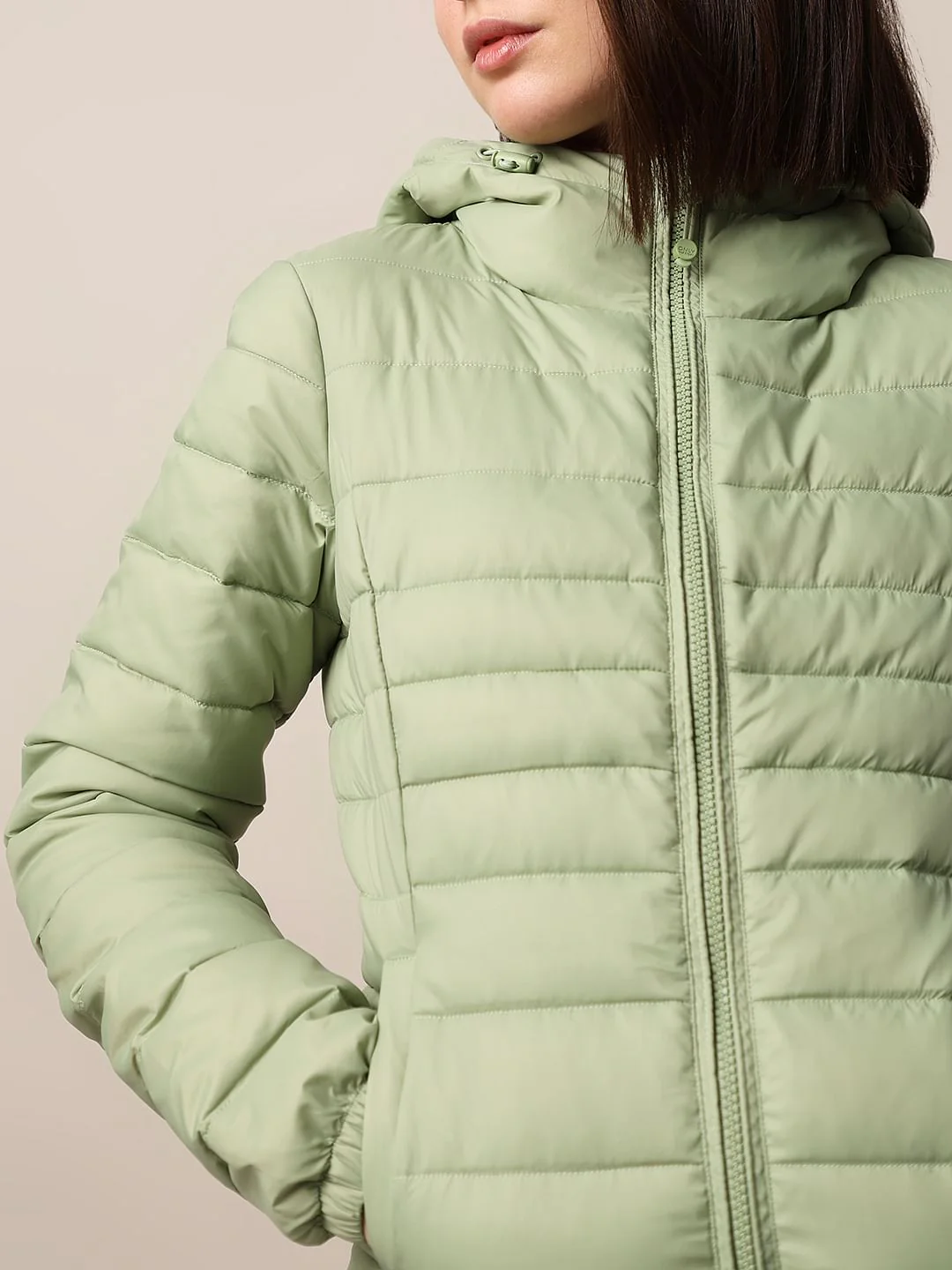 Green Hooded Puffer Jacket - Image 4