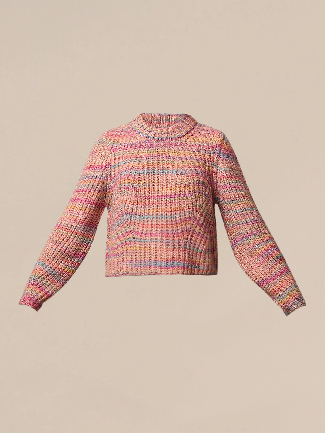 Pink Textured Knit Pullover - Image 7