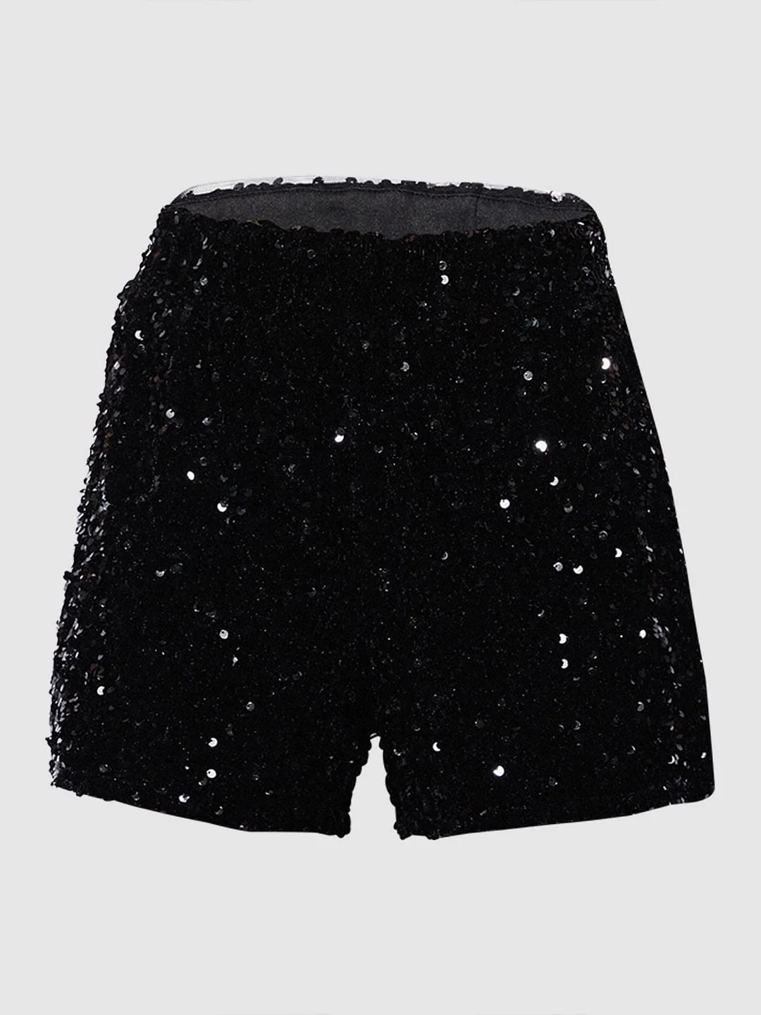Black Sequined Co-Ord Set Shorts - Image 6