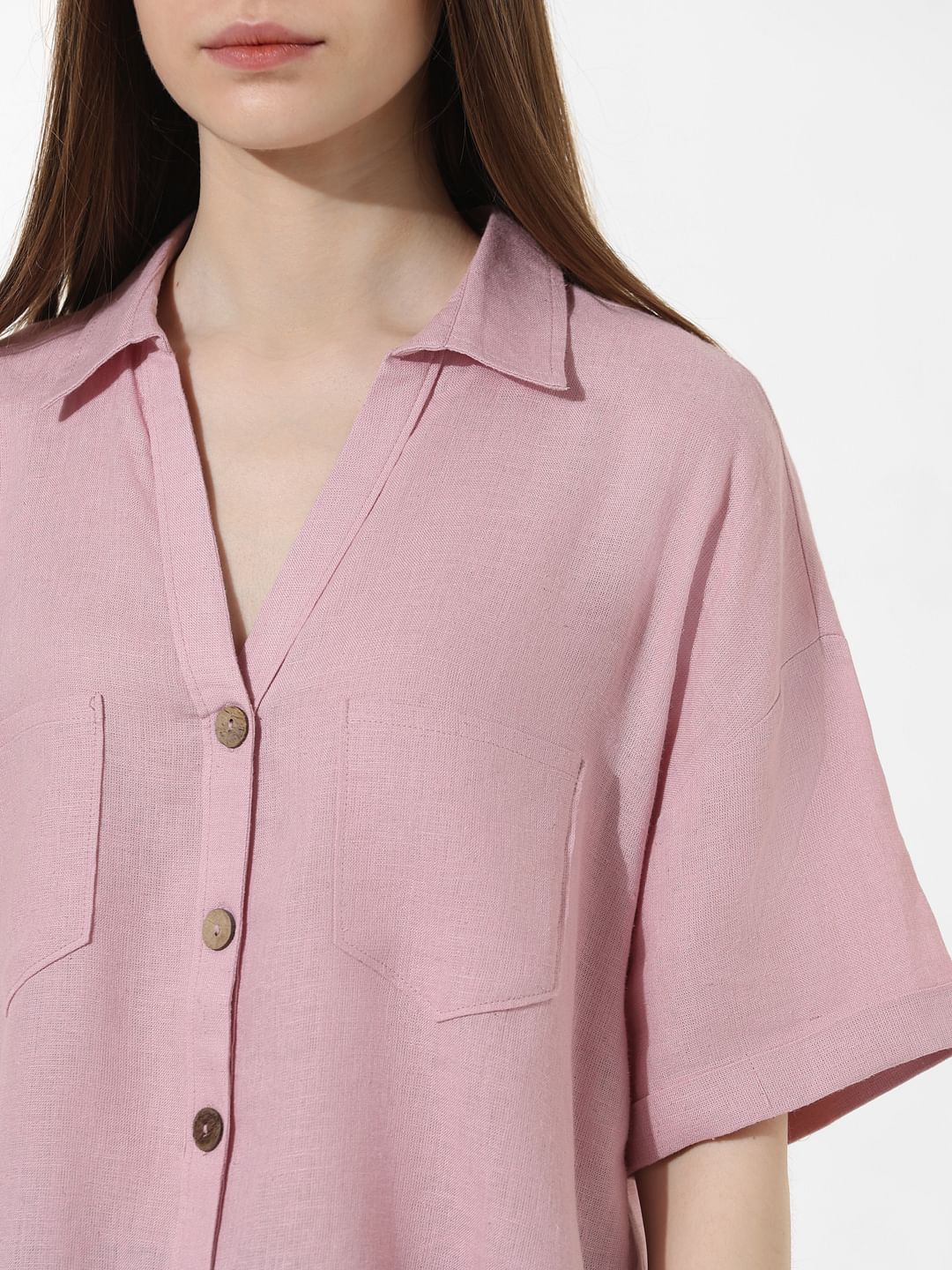 Lavender Oversized Linen Shirt - Image 4