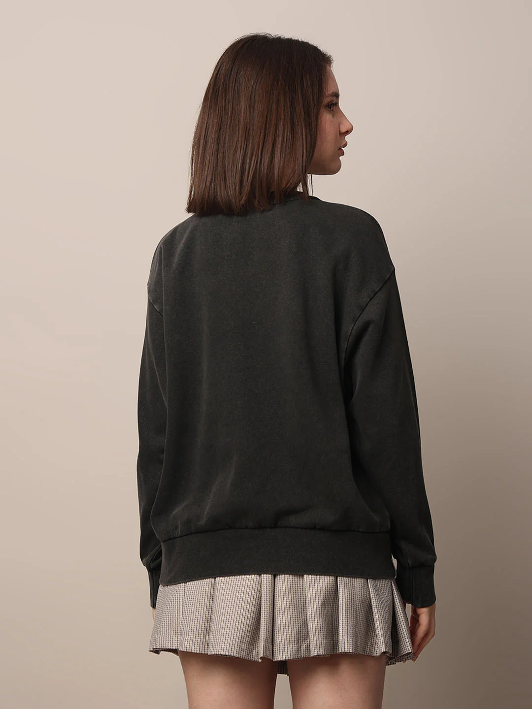 Black Vintage Washed Oversized Sweatshirt - Image 6