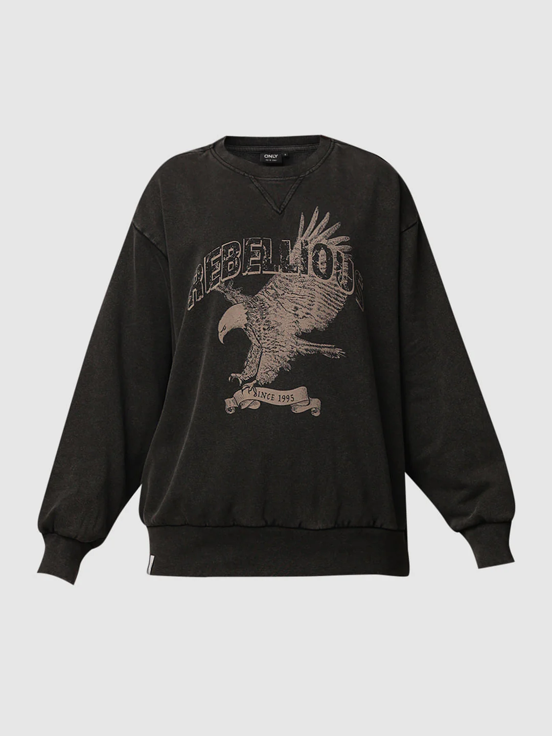 Black Vintage Washed Oversized Sweatshirt - Image 7