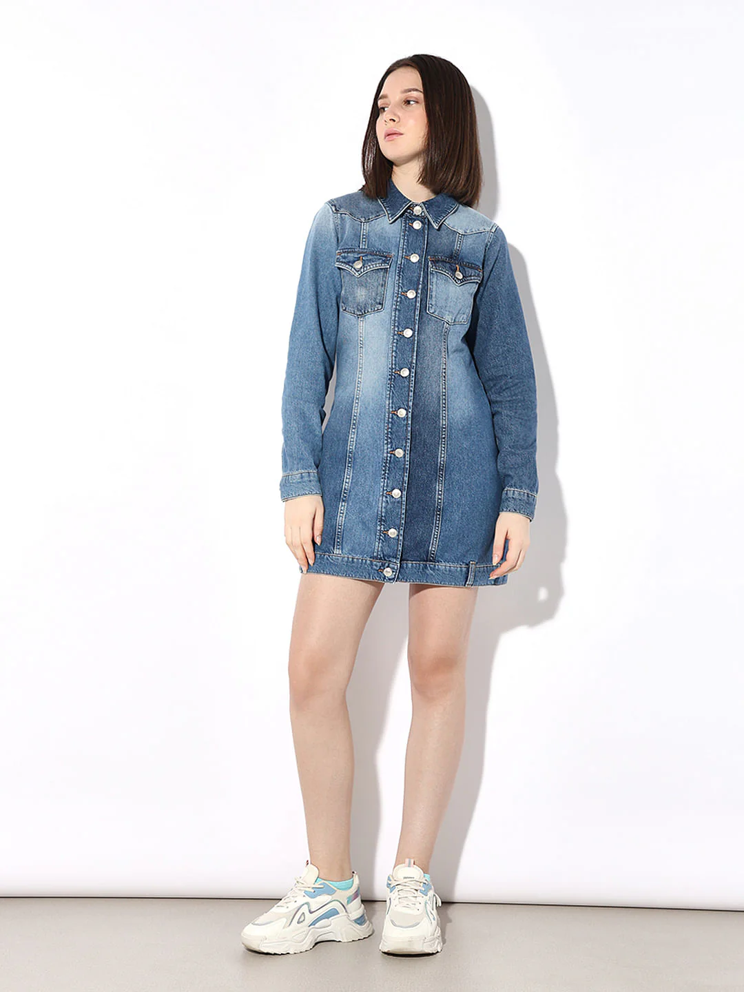 Blue Denim Dress - Image 3