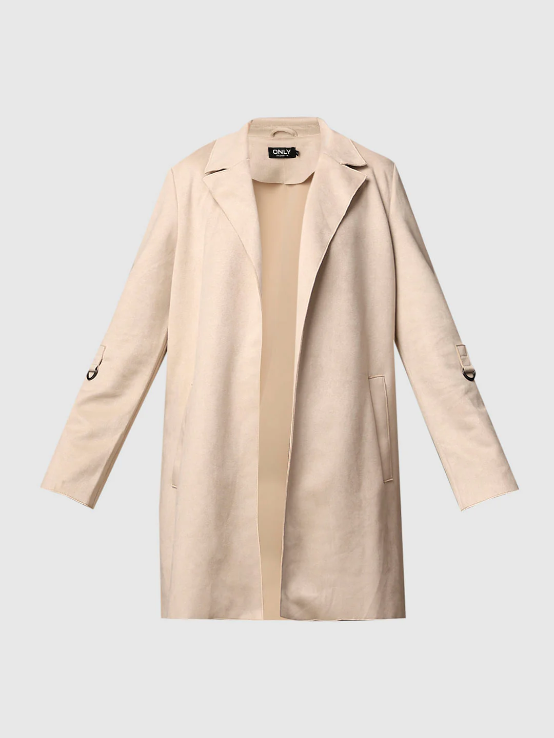 Beige Faux Suede Coat - Image 7