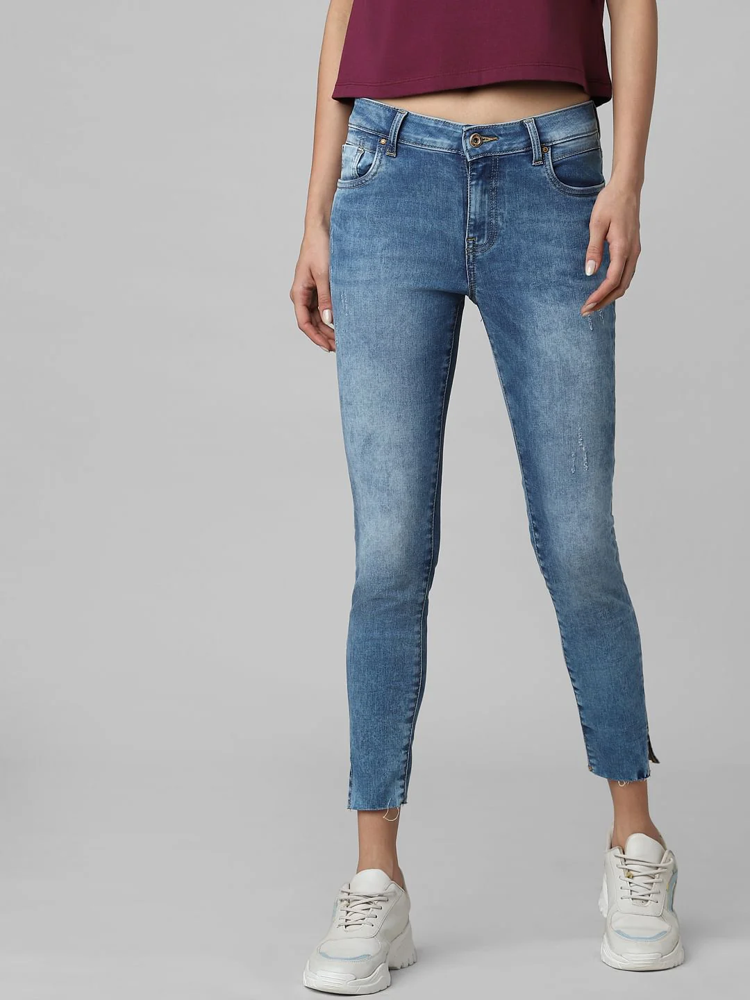 Blue Washed Skinny Jeans - Image 2