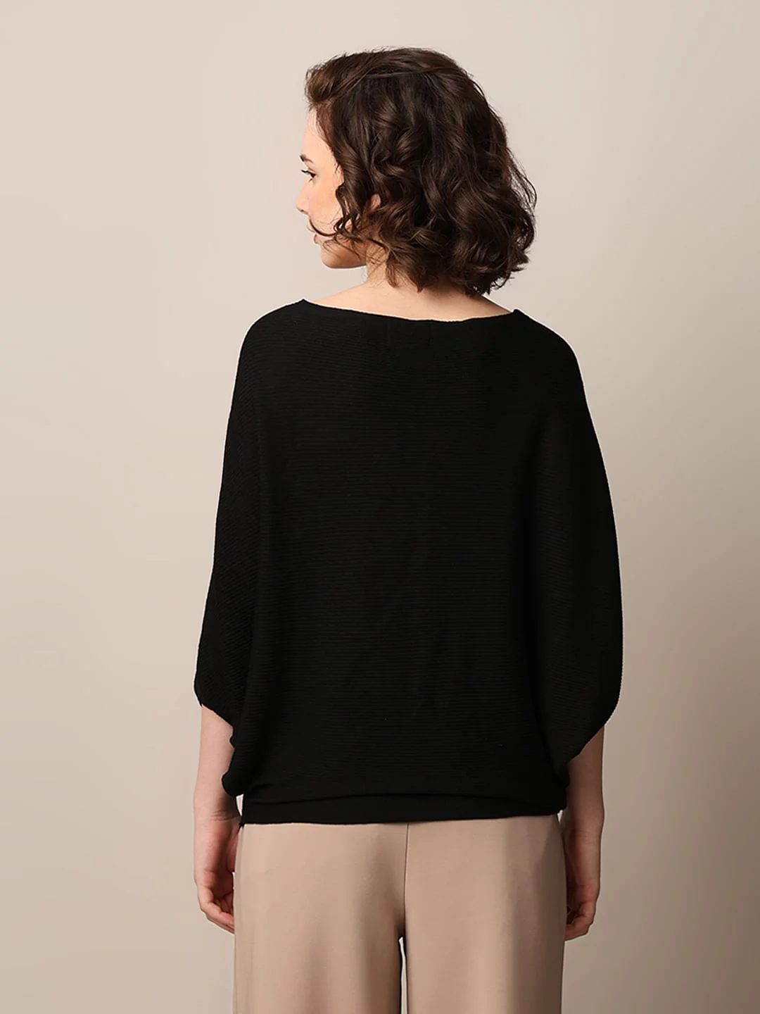 Black Batwing Sleeves Pullover - Image 6
