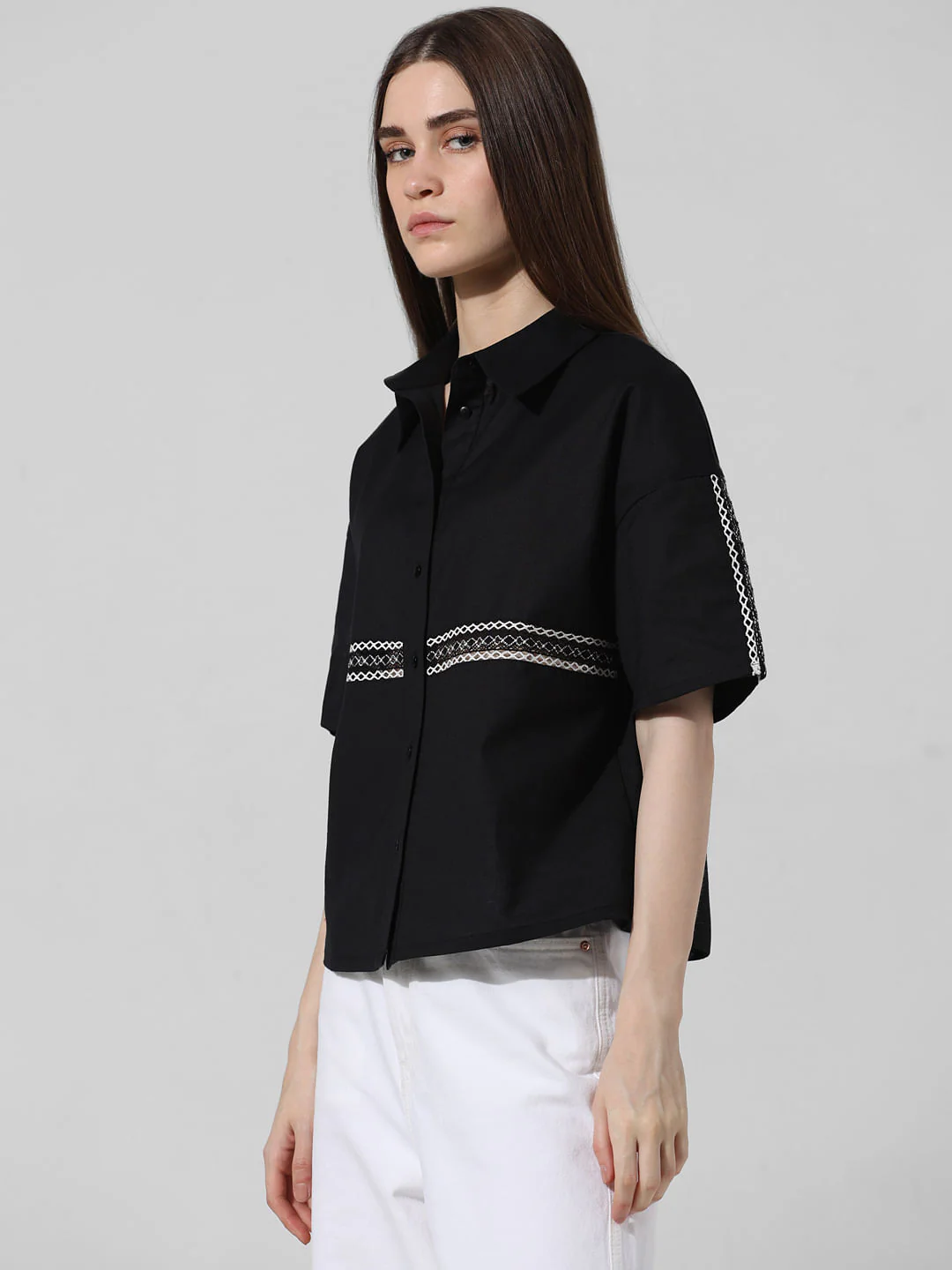 Black Boxy Fit Shirt - Image 5