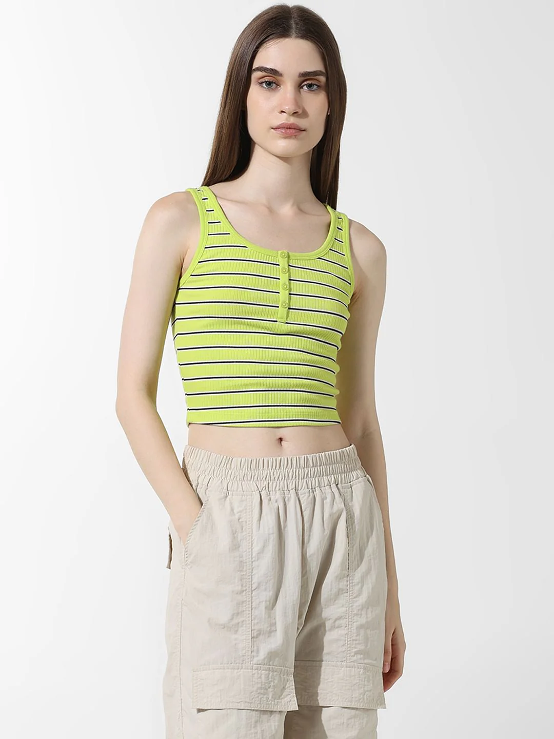 Green Striped Tank Top - Image 3