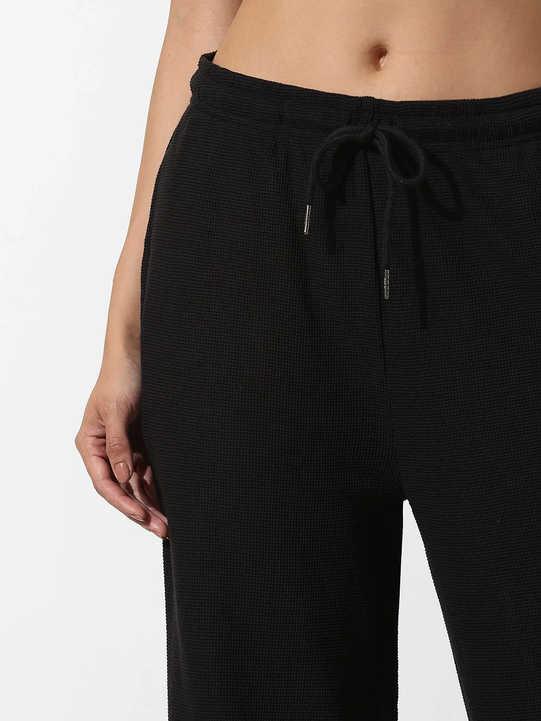 Black High Rise Wide Leg Pants - Image 3