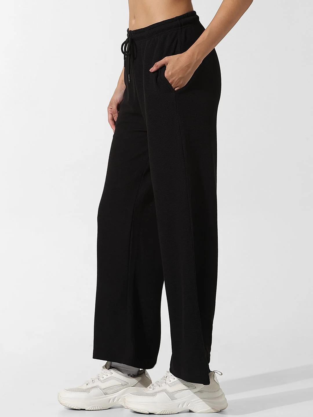 Black High Rise Wide Leg Pants - Image 4