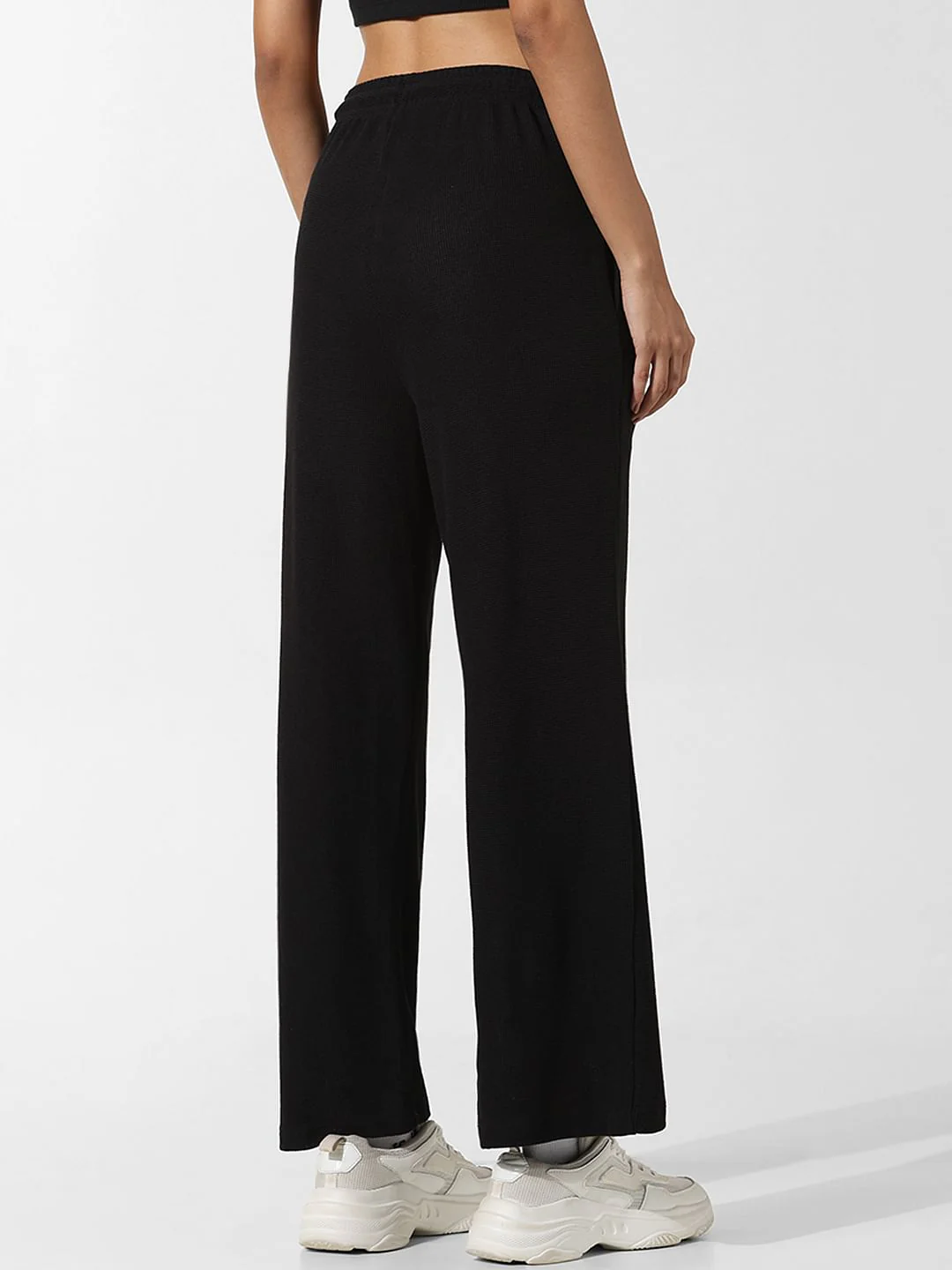 Black High Rise Wide Leg Pants - Image 5