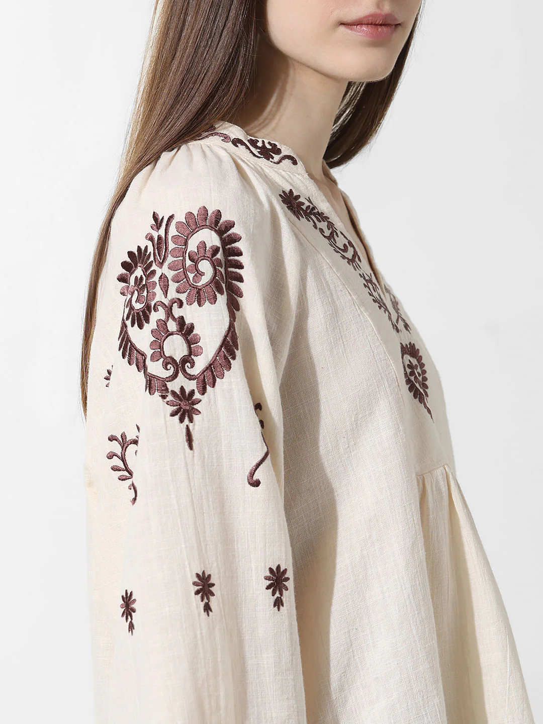 Ecru Embroidered Top - Image 4