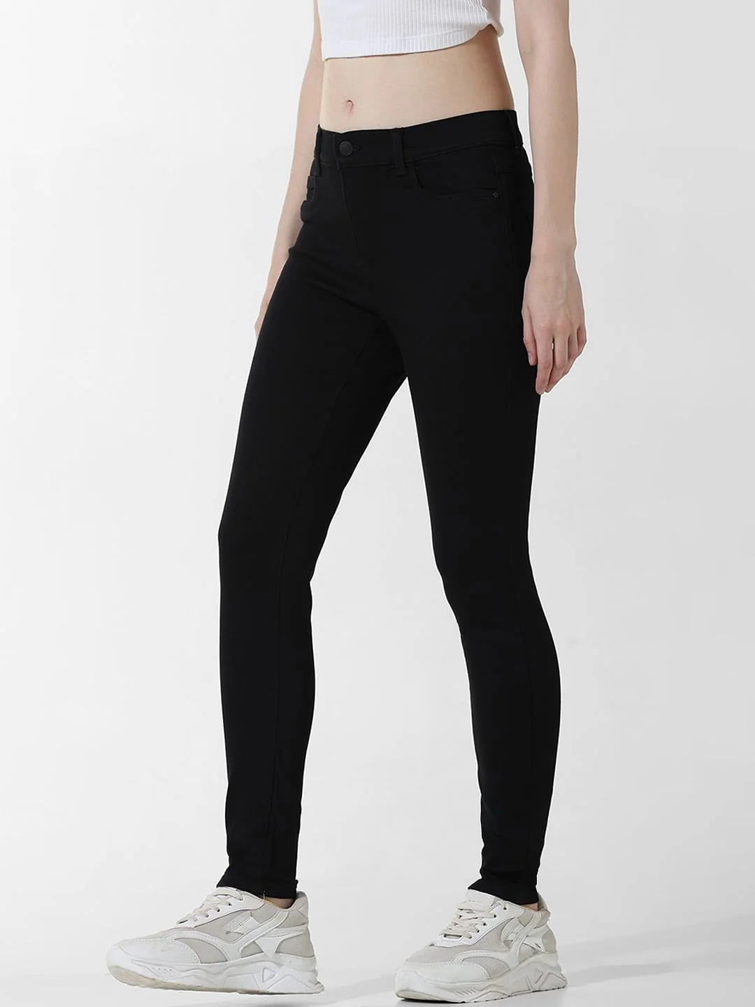 Black Mid Rise Skinny Jeggings - Image 4