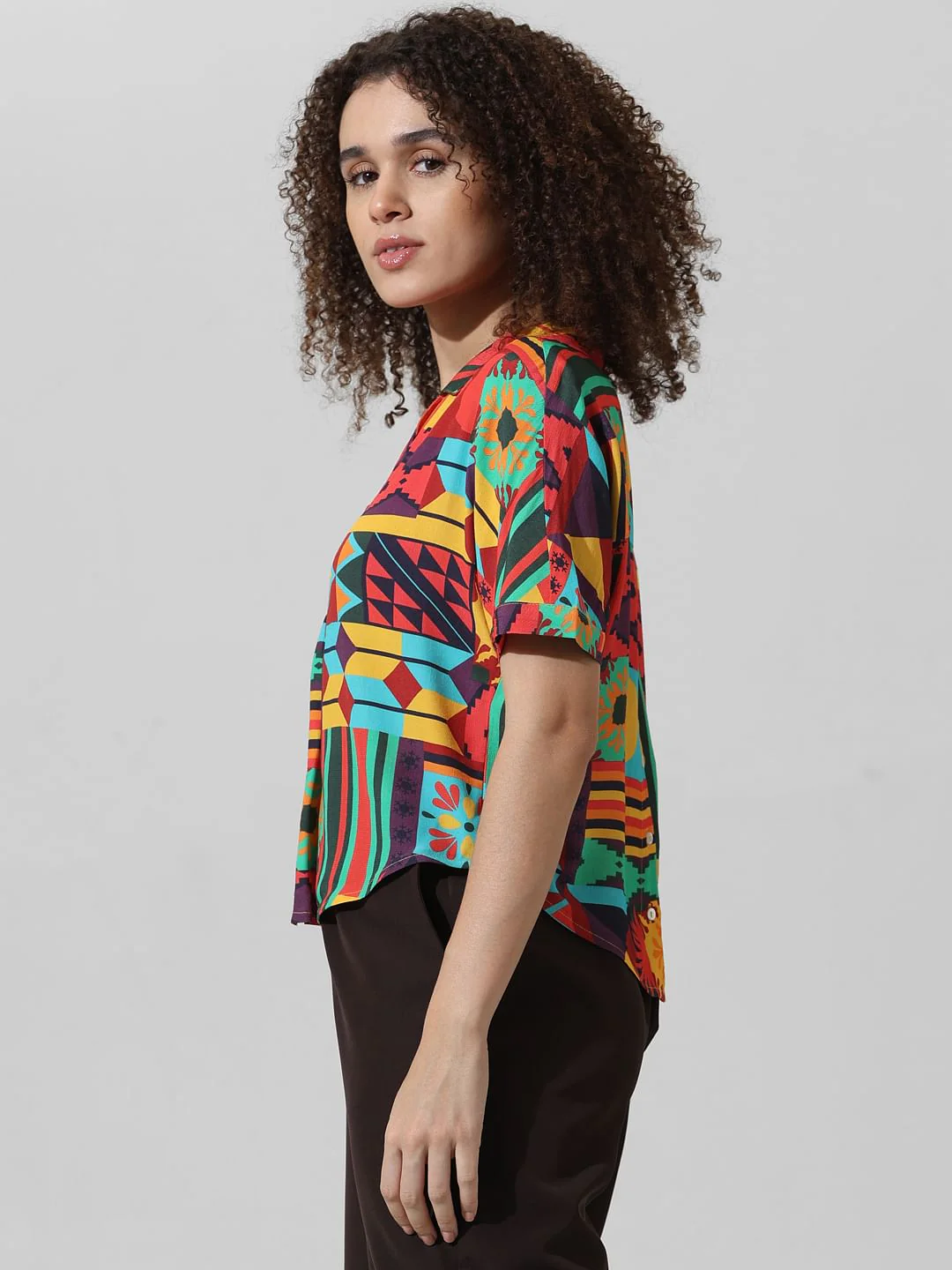 Red Abstract Print Shirt - Image 6