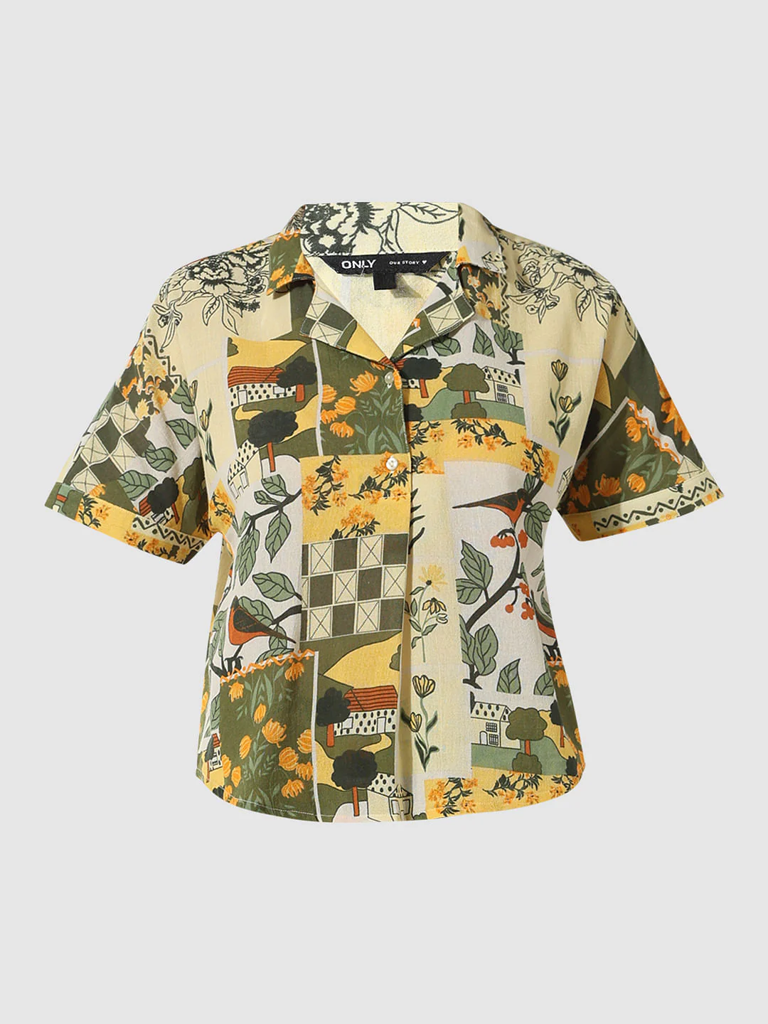 Yellow Printed Co-Ord Set Shirt - Image 7