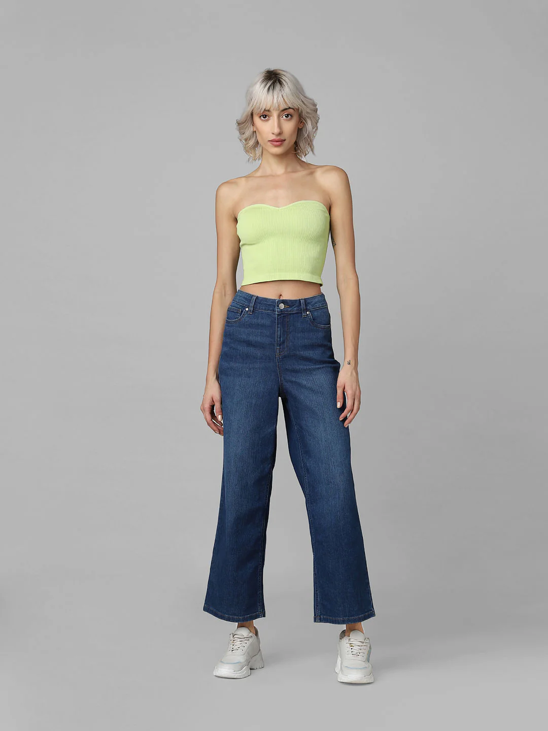 Green Ribbed Tube Top - Image 6