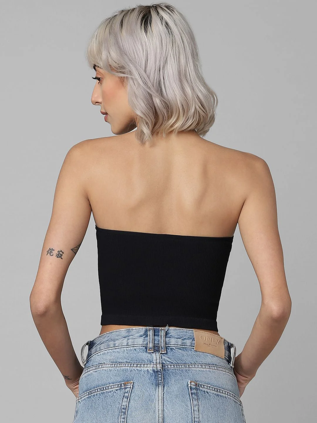 Black Ribbed Tube Top - Image 5