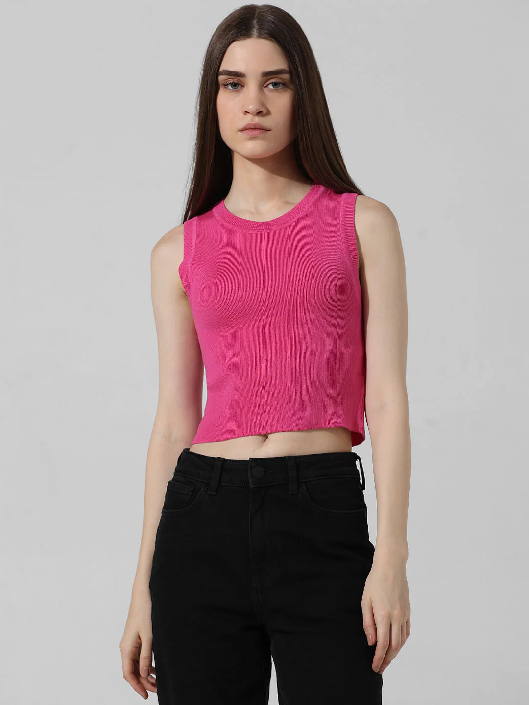 Pink Ribbed Knit Top - Image 3