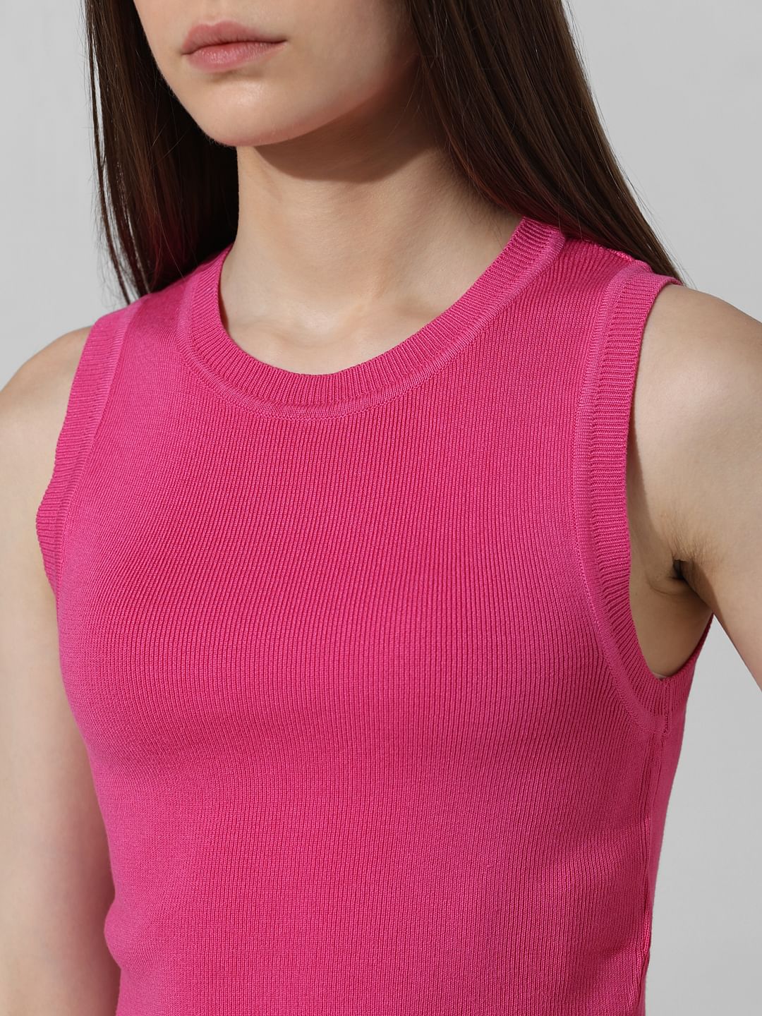 Pink Ribbed Knit Top - Image 5