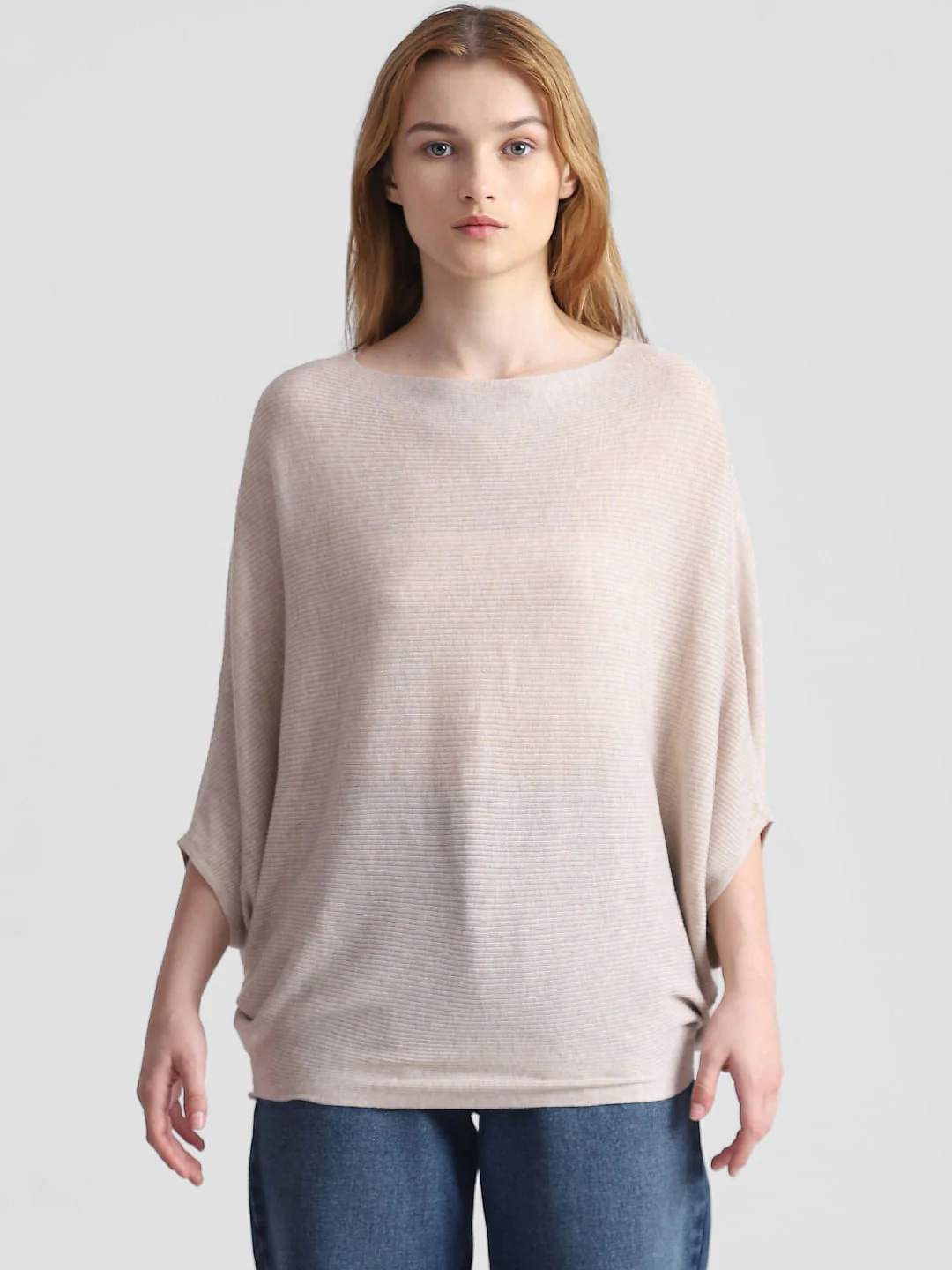 Beige Batwing Sleeves Pullover - Image 8