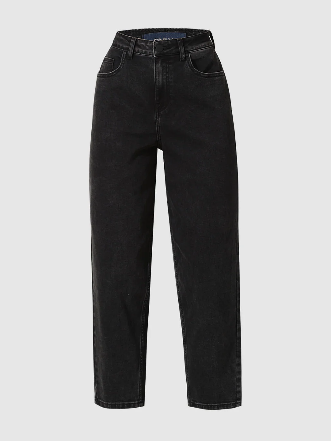 Black High Rise Straight Fit Jeans - Image 6