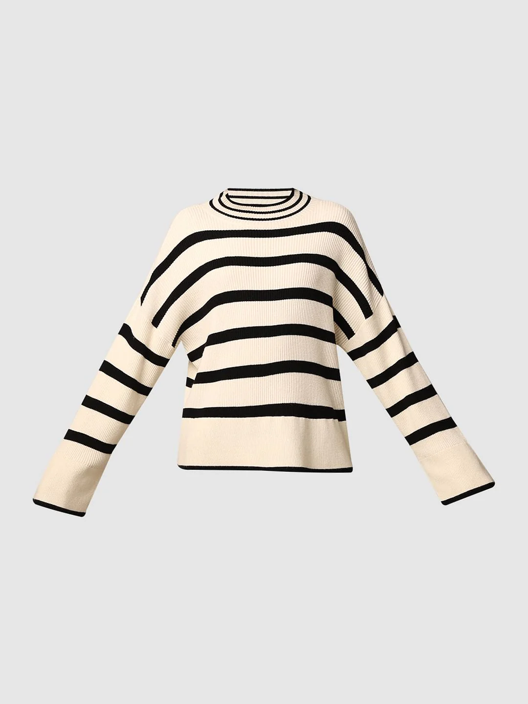Cream High Neck Oversized Pullover - Image 7