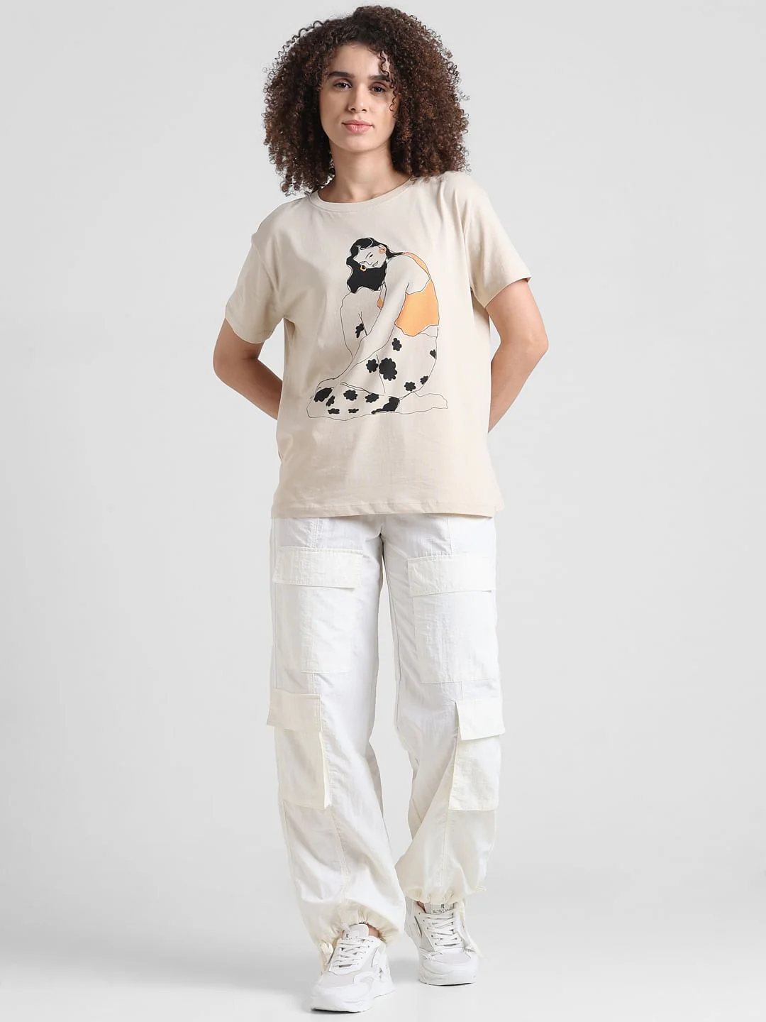 Cream Graphic Print T-Shirt - Image 2