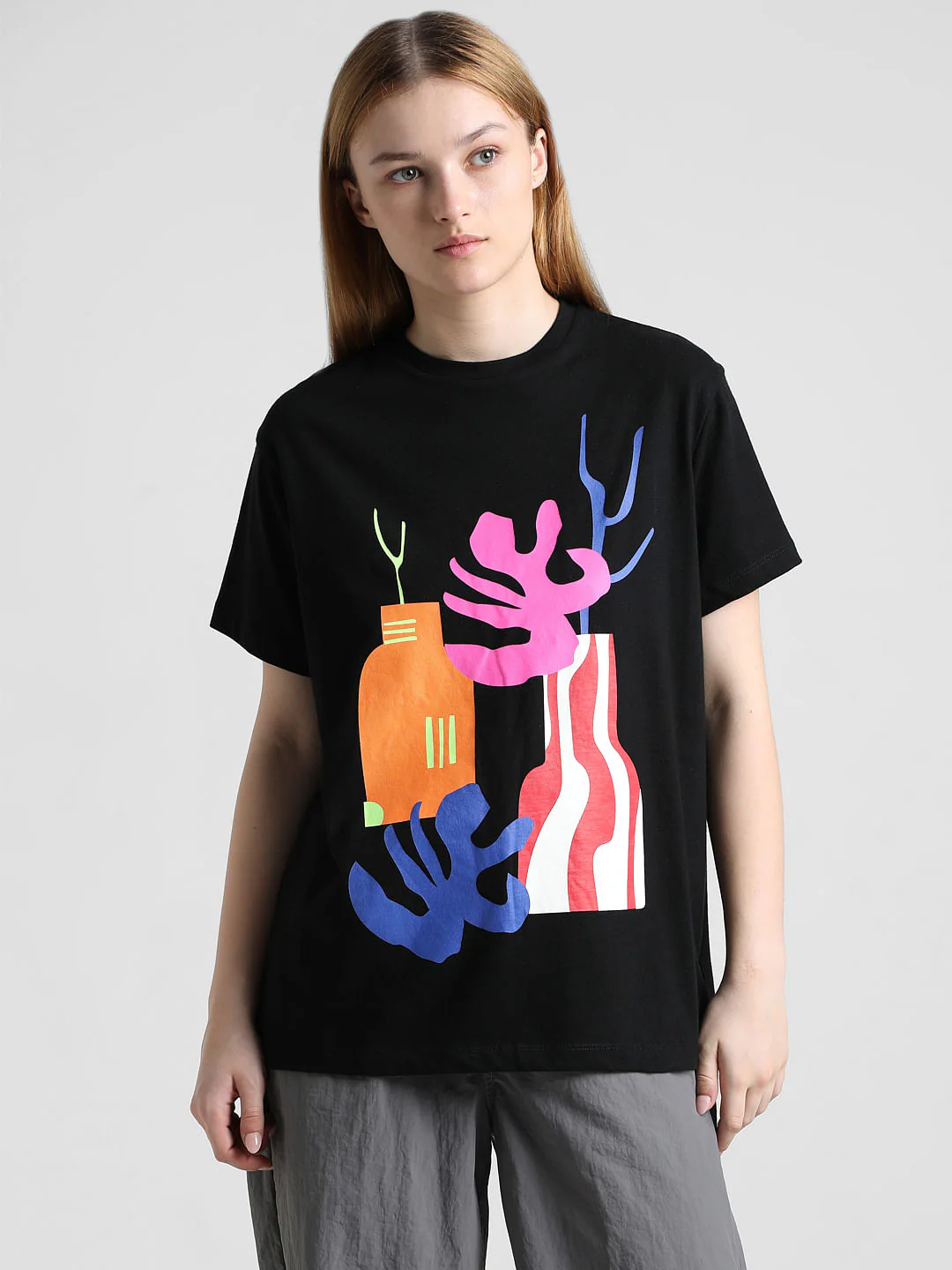 Black Graphic Print T-Shirt - Image 3