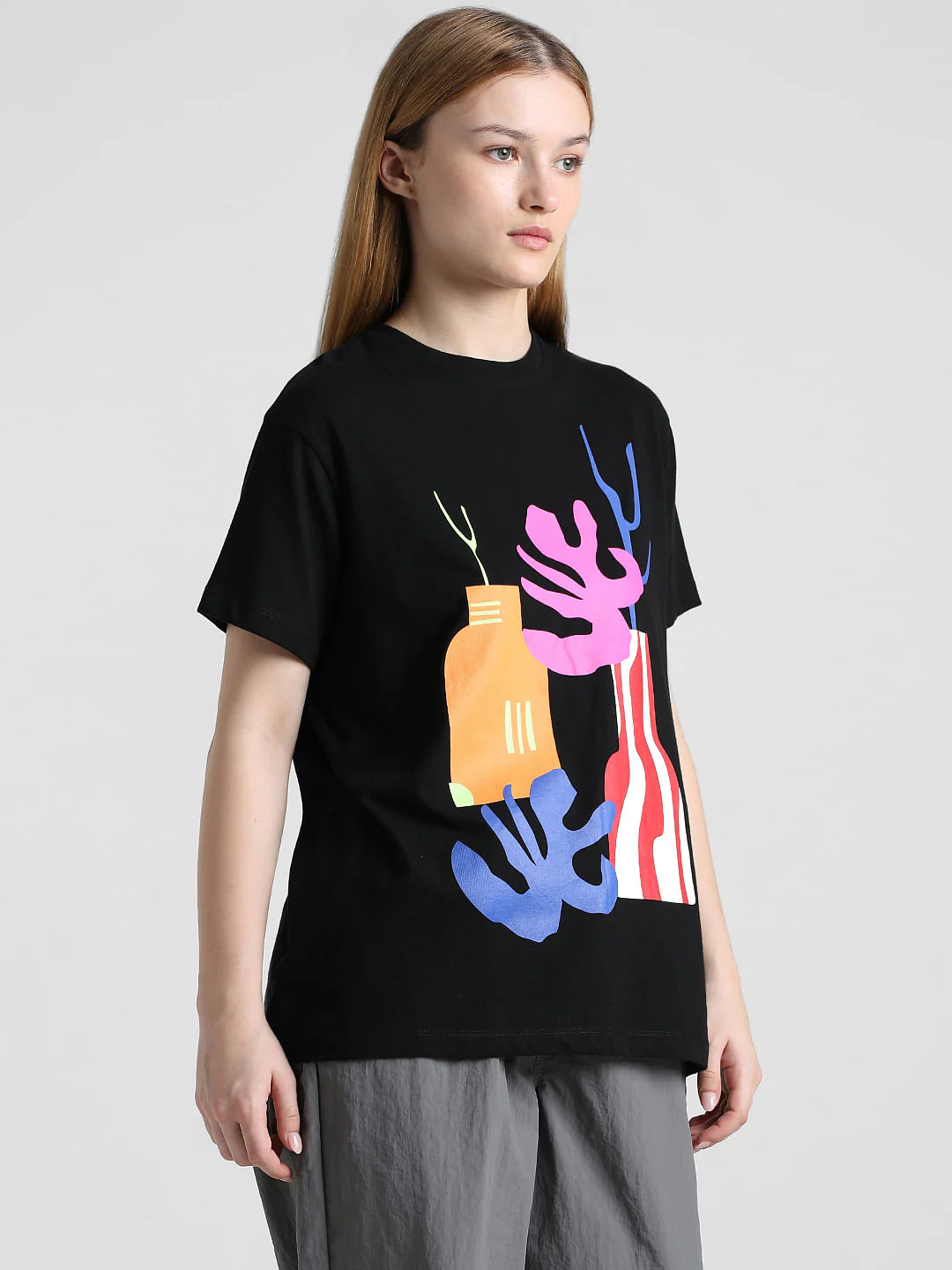 Black Graphic Print T-Shirt - Image 5