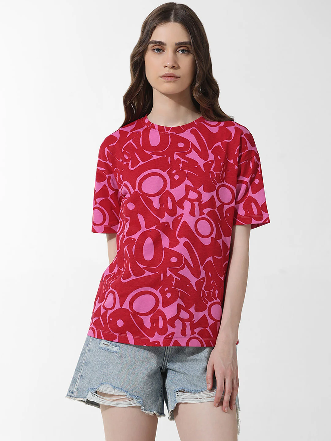Pink Graphic Print T-Shirt - Image 3