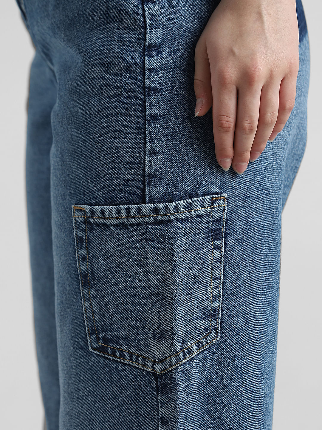 Blue High Rise Carpenter Jeans - Image 4
