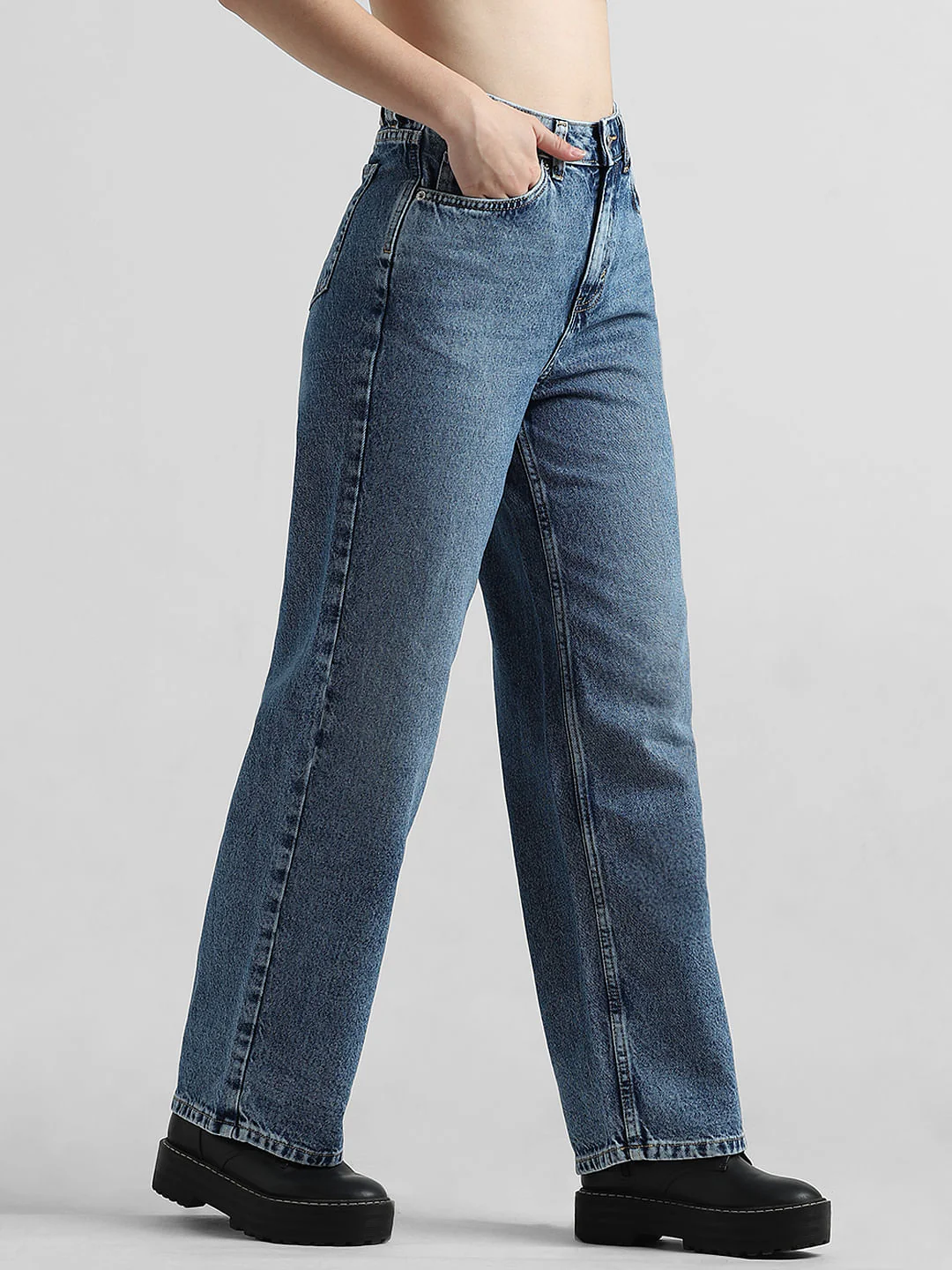 Blue High Rise Carpenter Jeans - Image 5