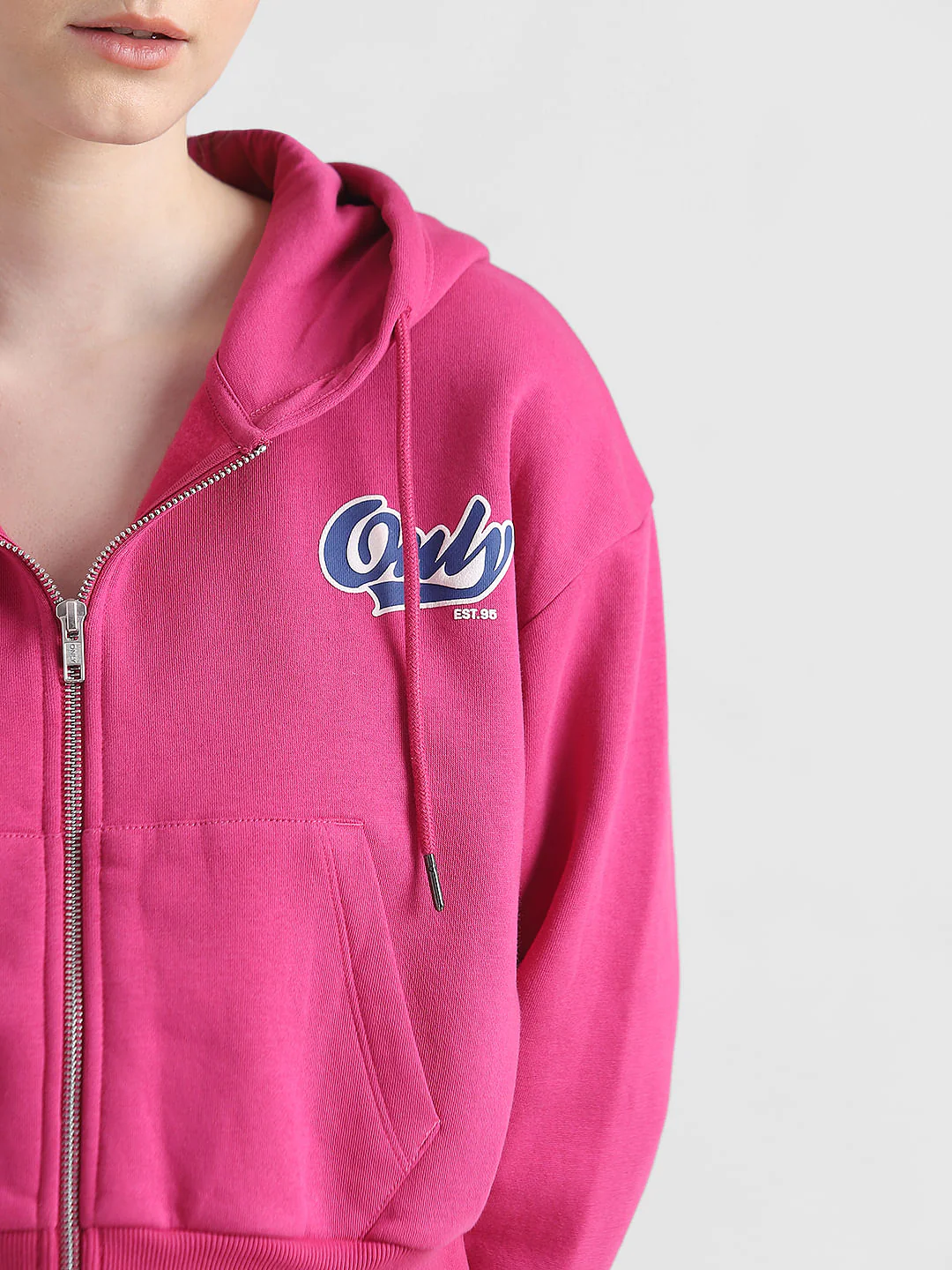Pink Relaxed Fit Zipped Hoodie - Image 4