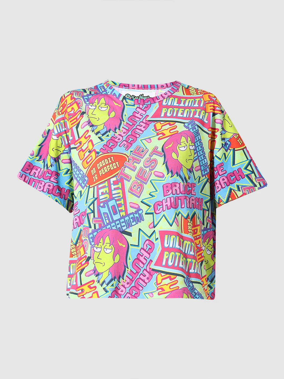 Only X Rick And Morty Pink Graphic Print T-Shirt - Image 7