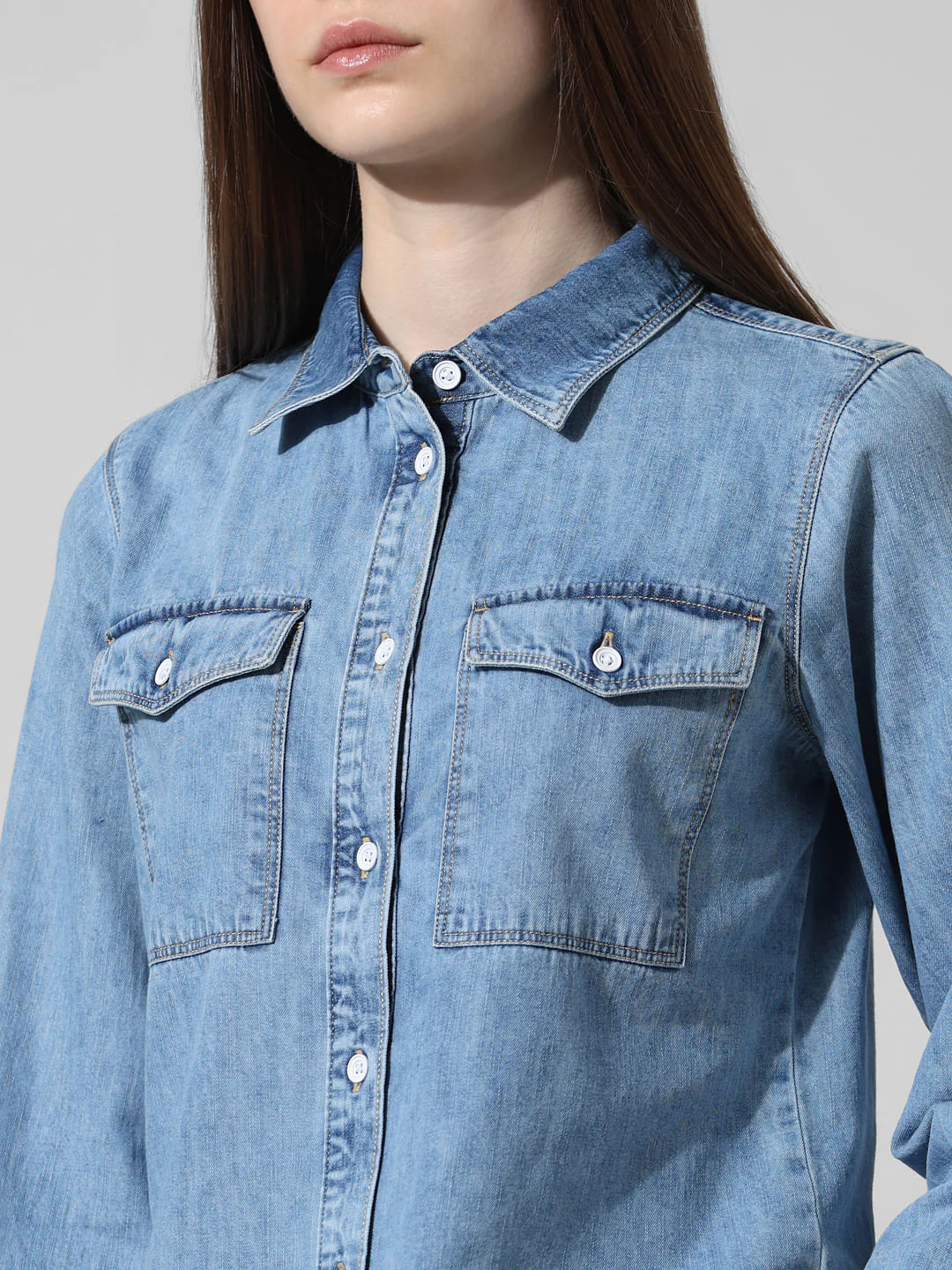 Light Blue Denim Shirt - Image 5