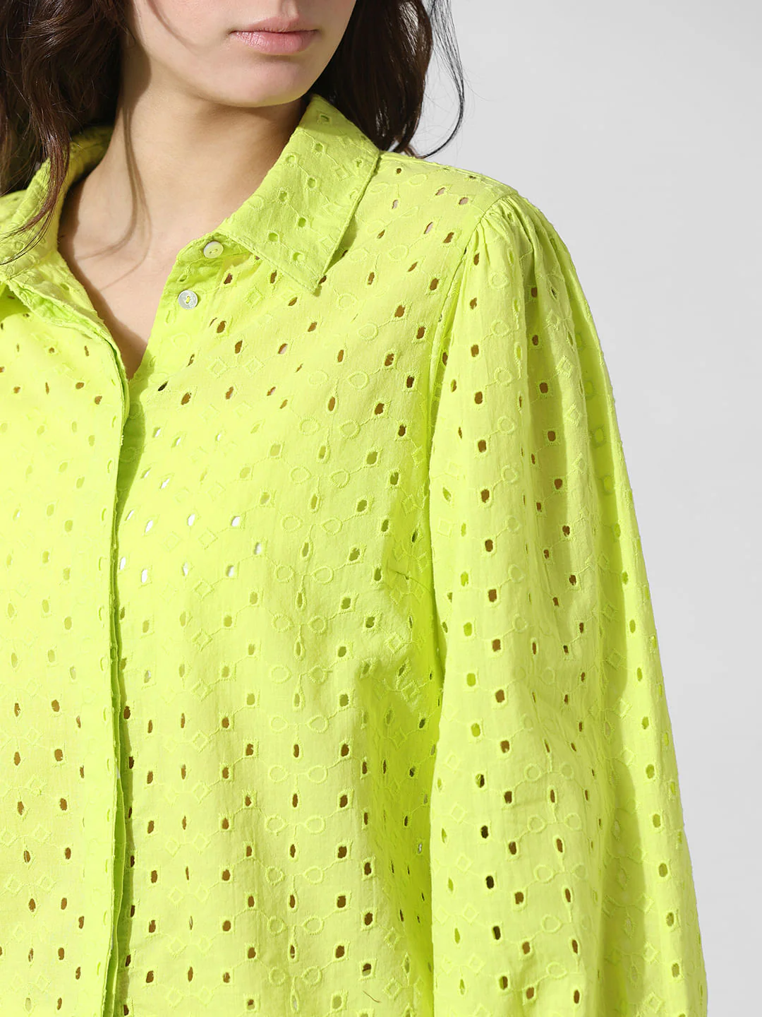 Green Schiffli Shirt - Image 4