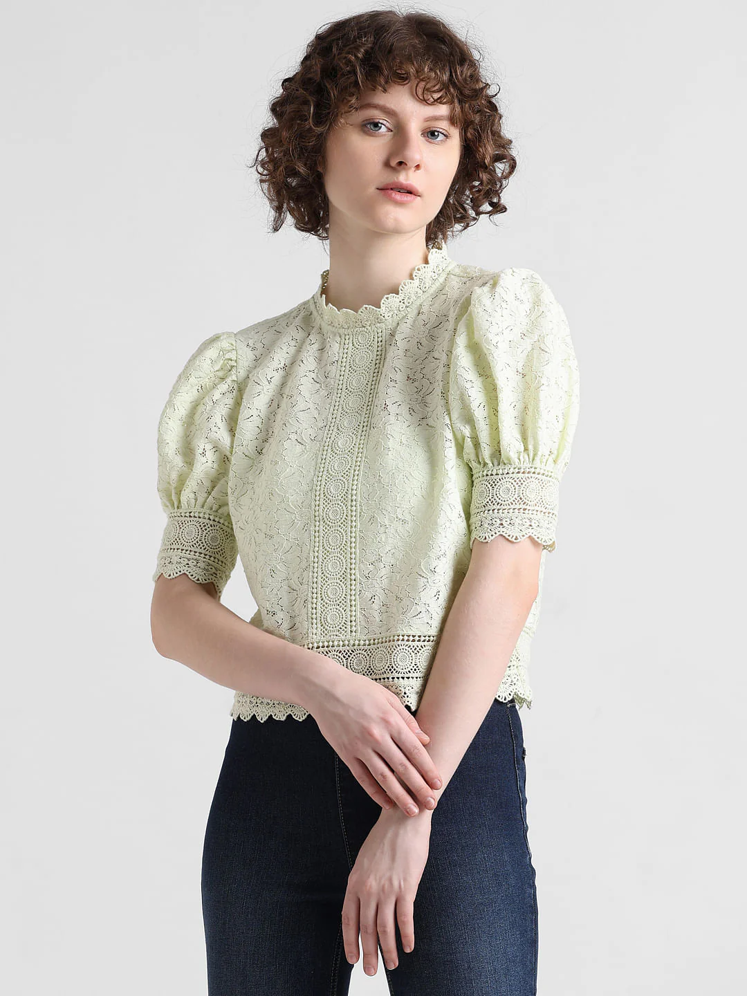 Lime Green Lace Top - Image 3