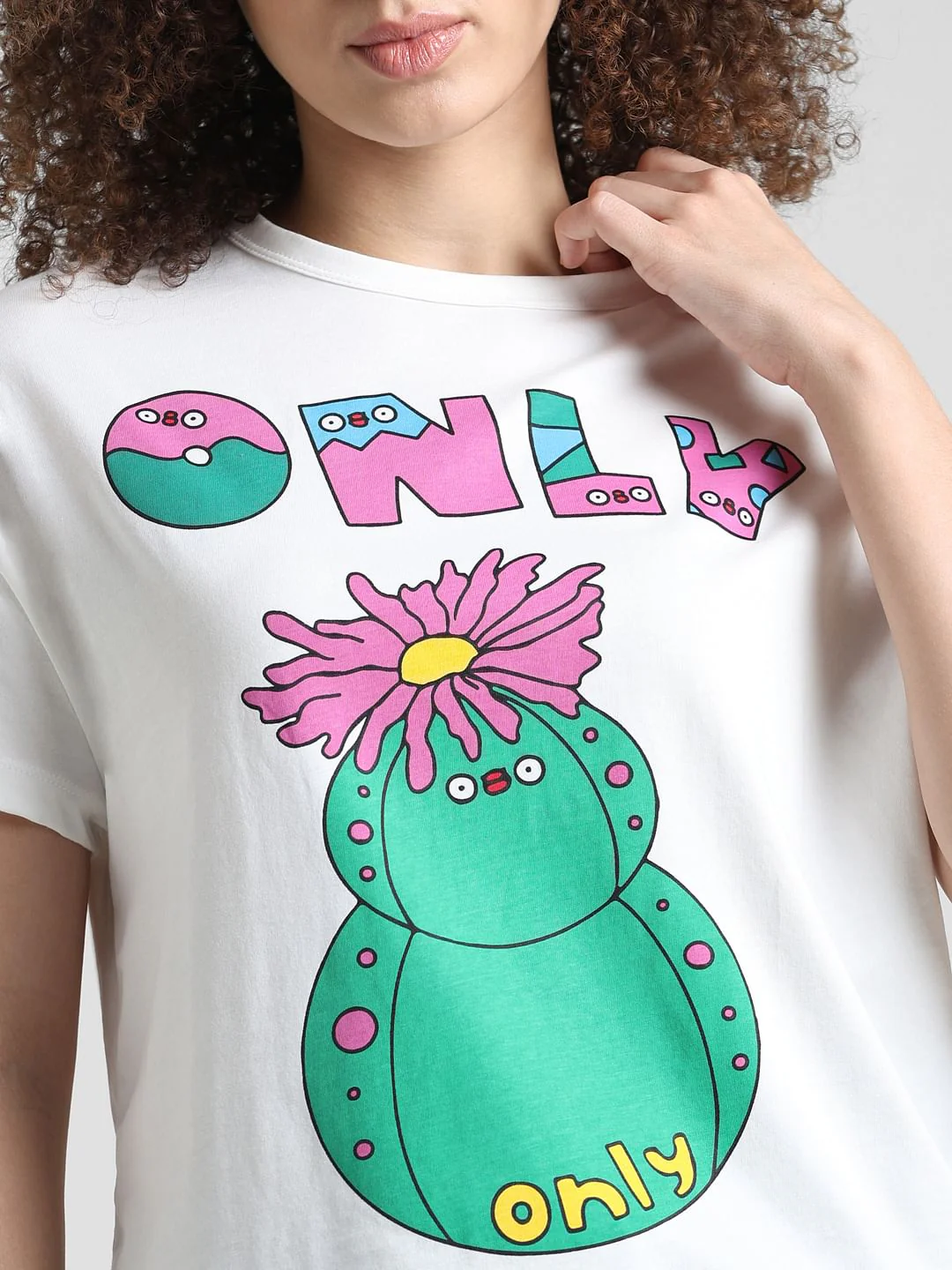 Only X Flabjacks White Printed T-Shirt - Image 4