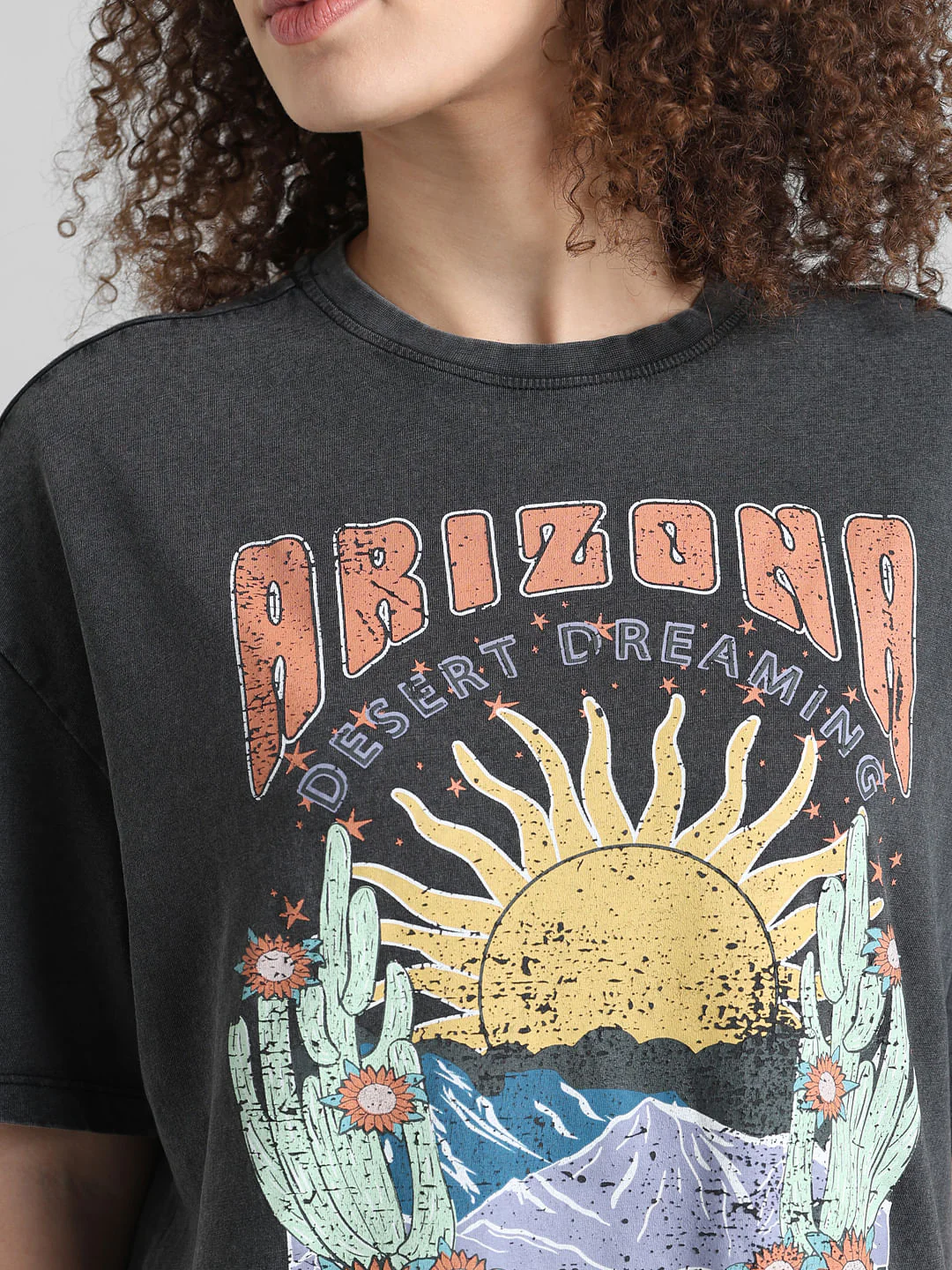 Black Washed Oversized T-Shirt - Image 4