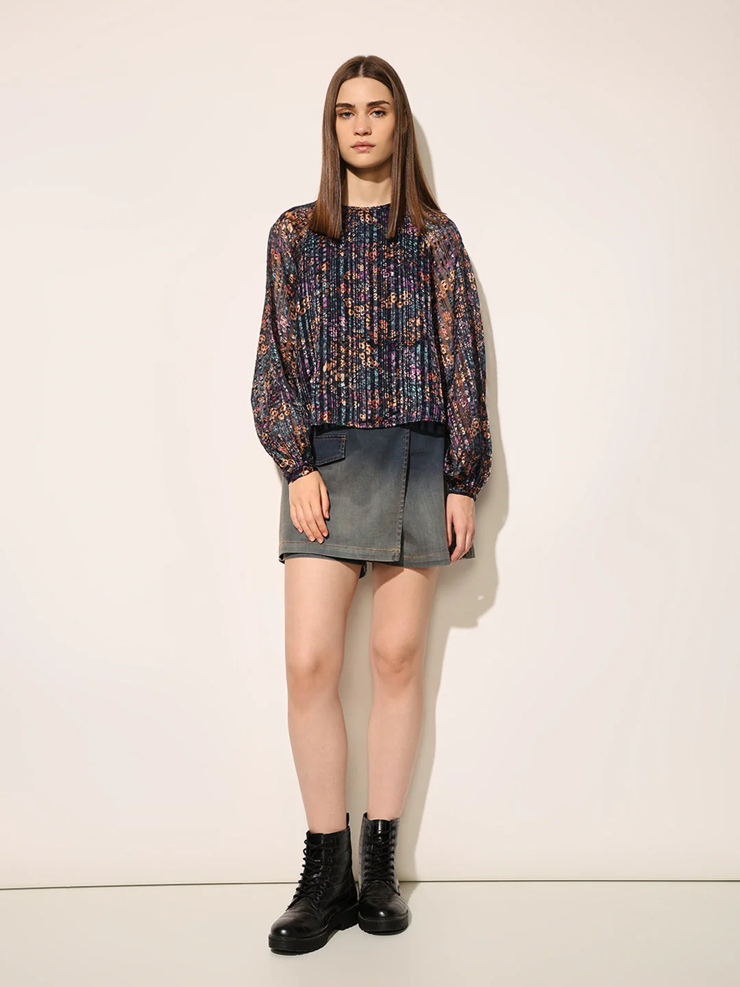 Blue Floral Top - Image 2