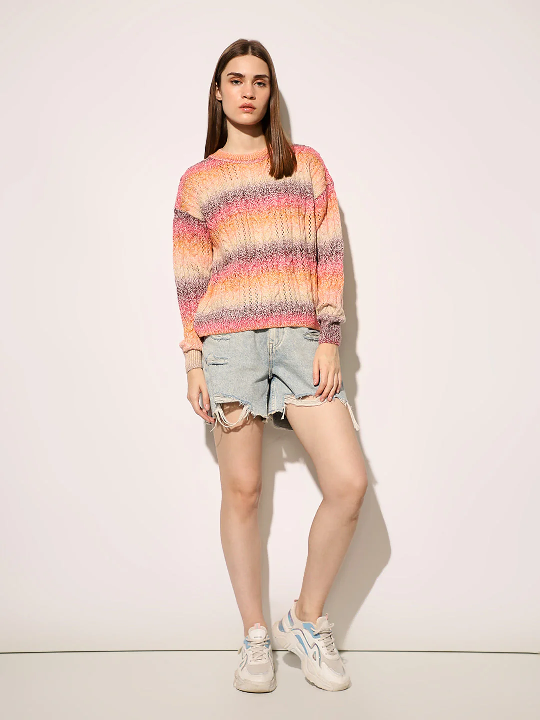 Multi-Colour Rib-Knit Pullover - Image 2