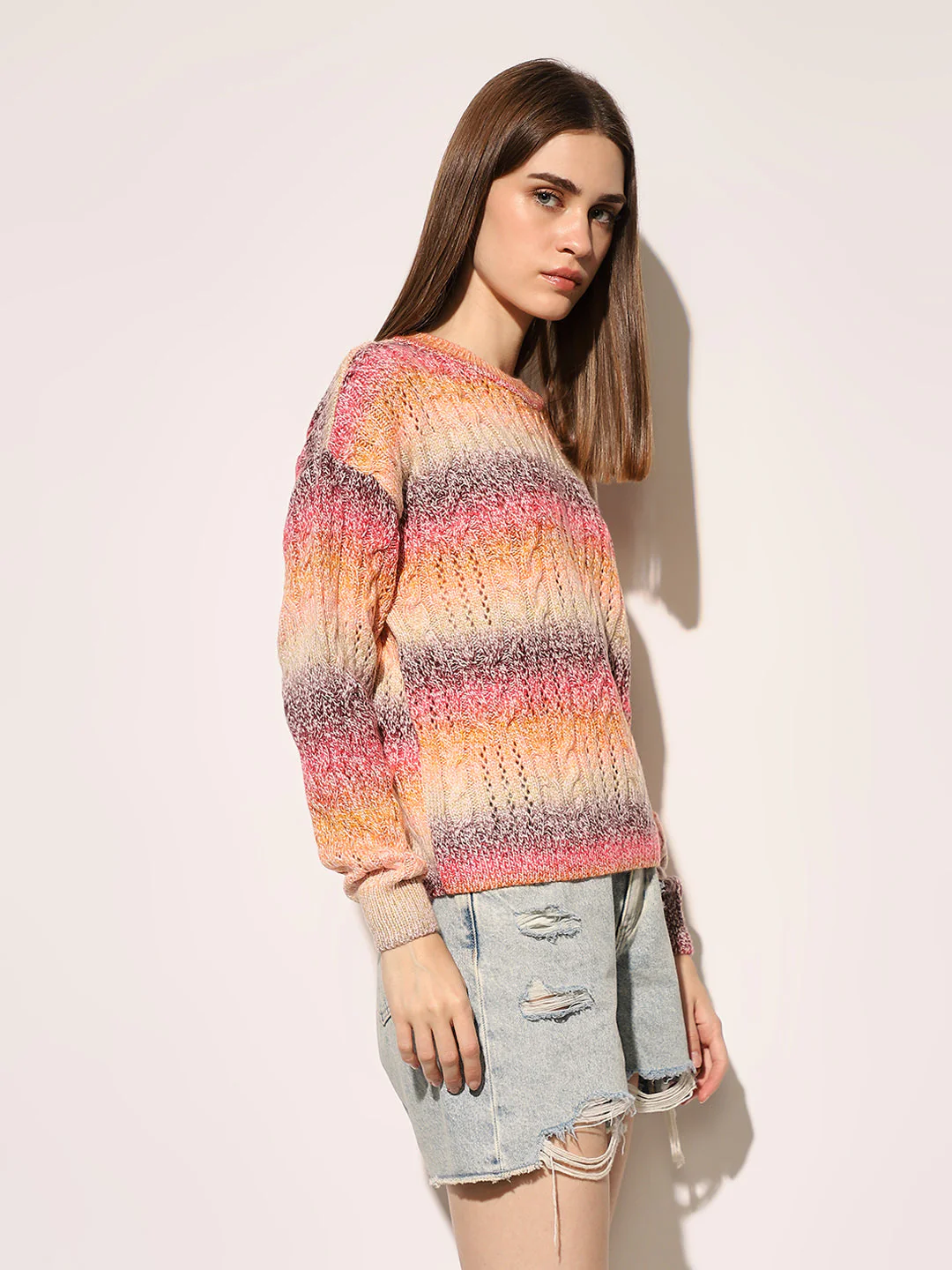 Multi-Colour Rib-Knit Pullover - Image 5