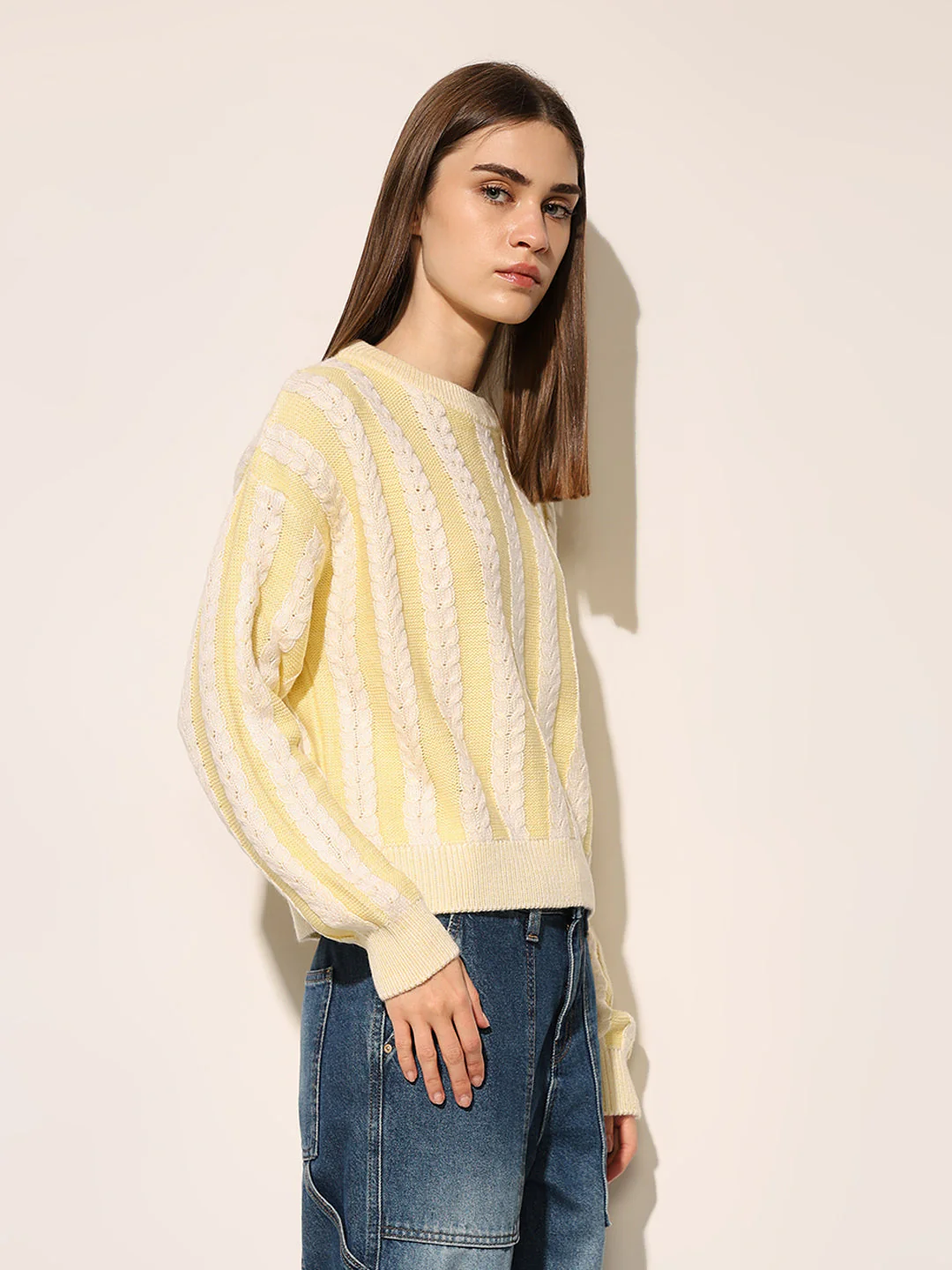 Yellow Rib-Knit Pullover - Image 5